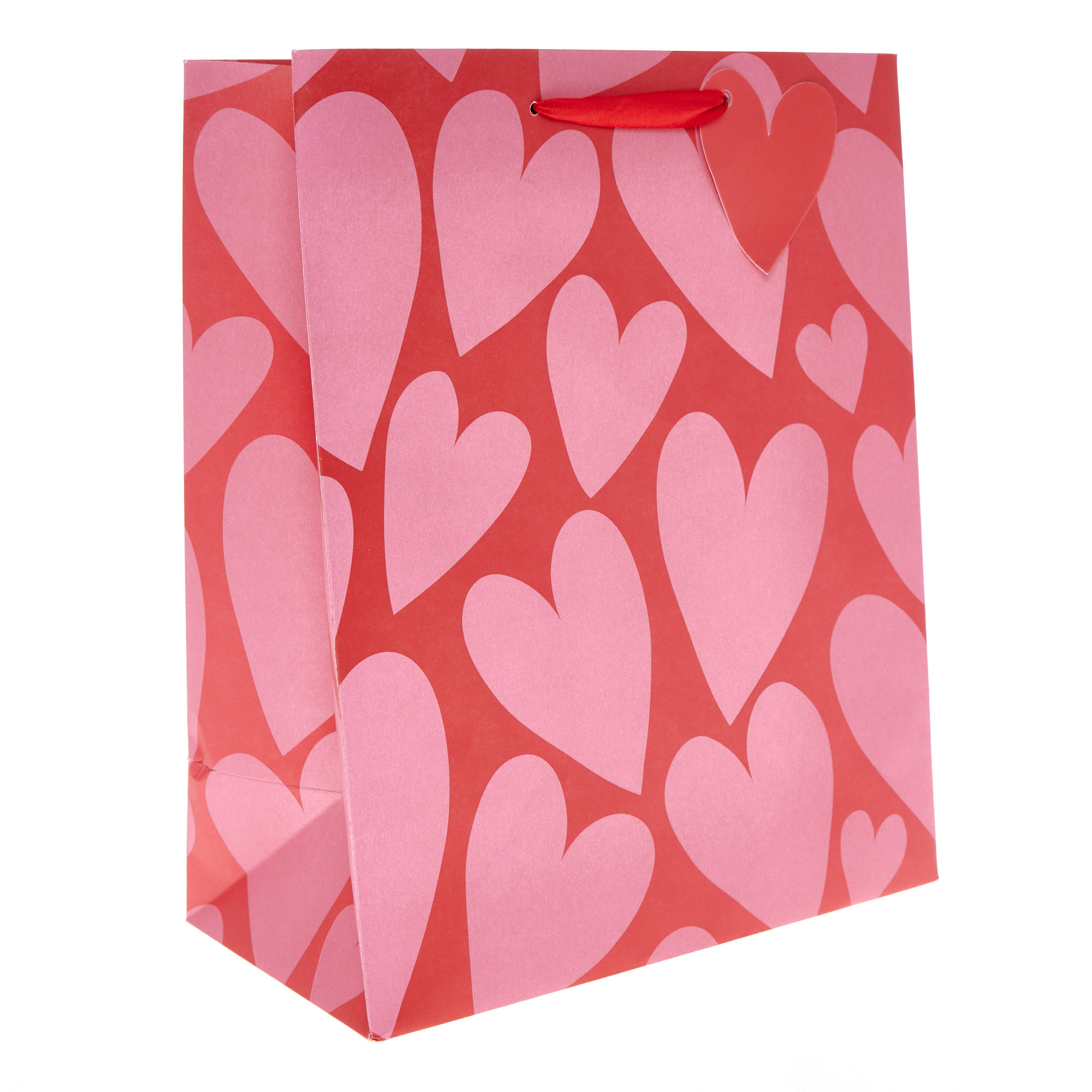 Buy Pink & Red Hearts Large Portrait Valentine's Day Gift Bag for GBP 1 ...