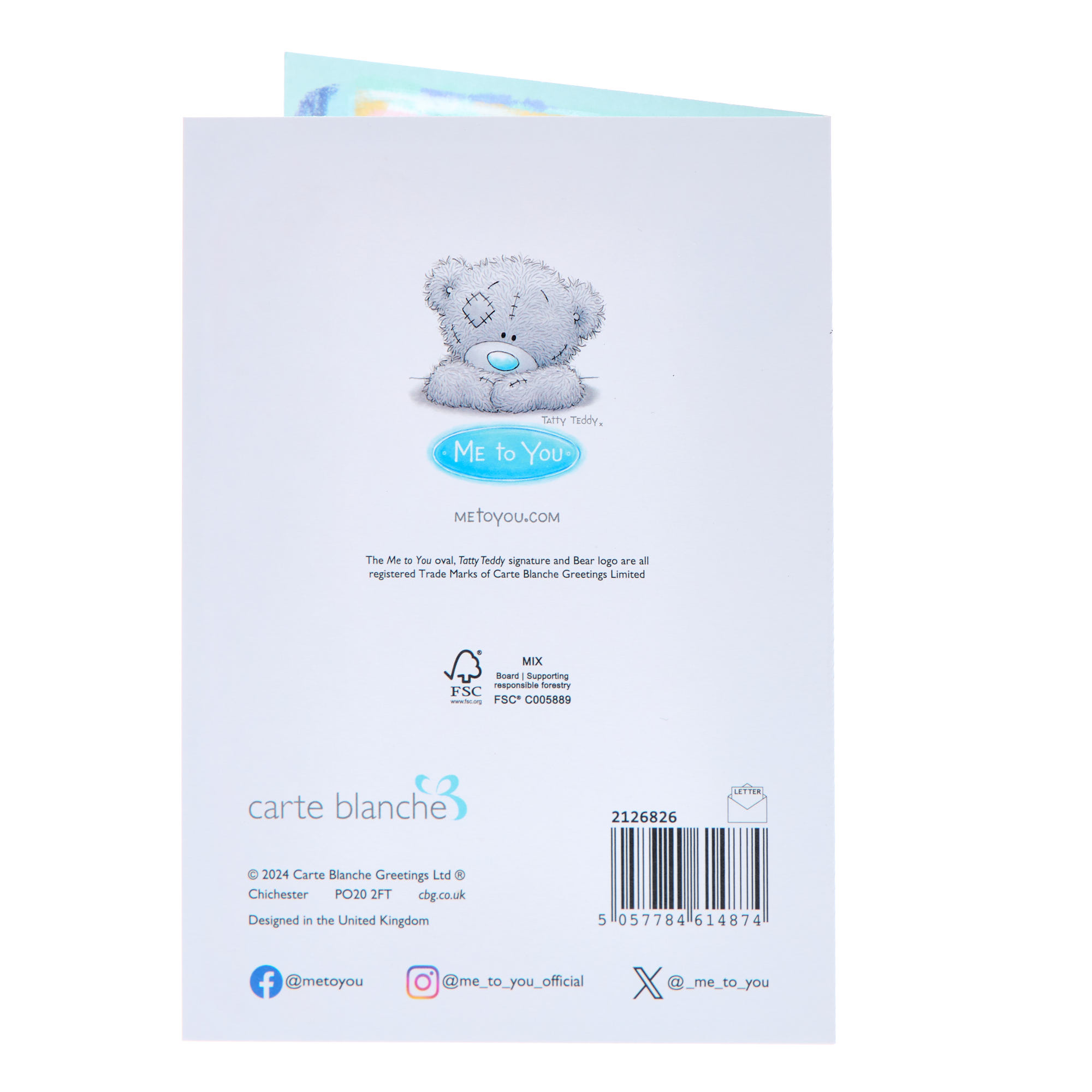 Me To You Tatty Teddy Heartfelt Sympathy Card