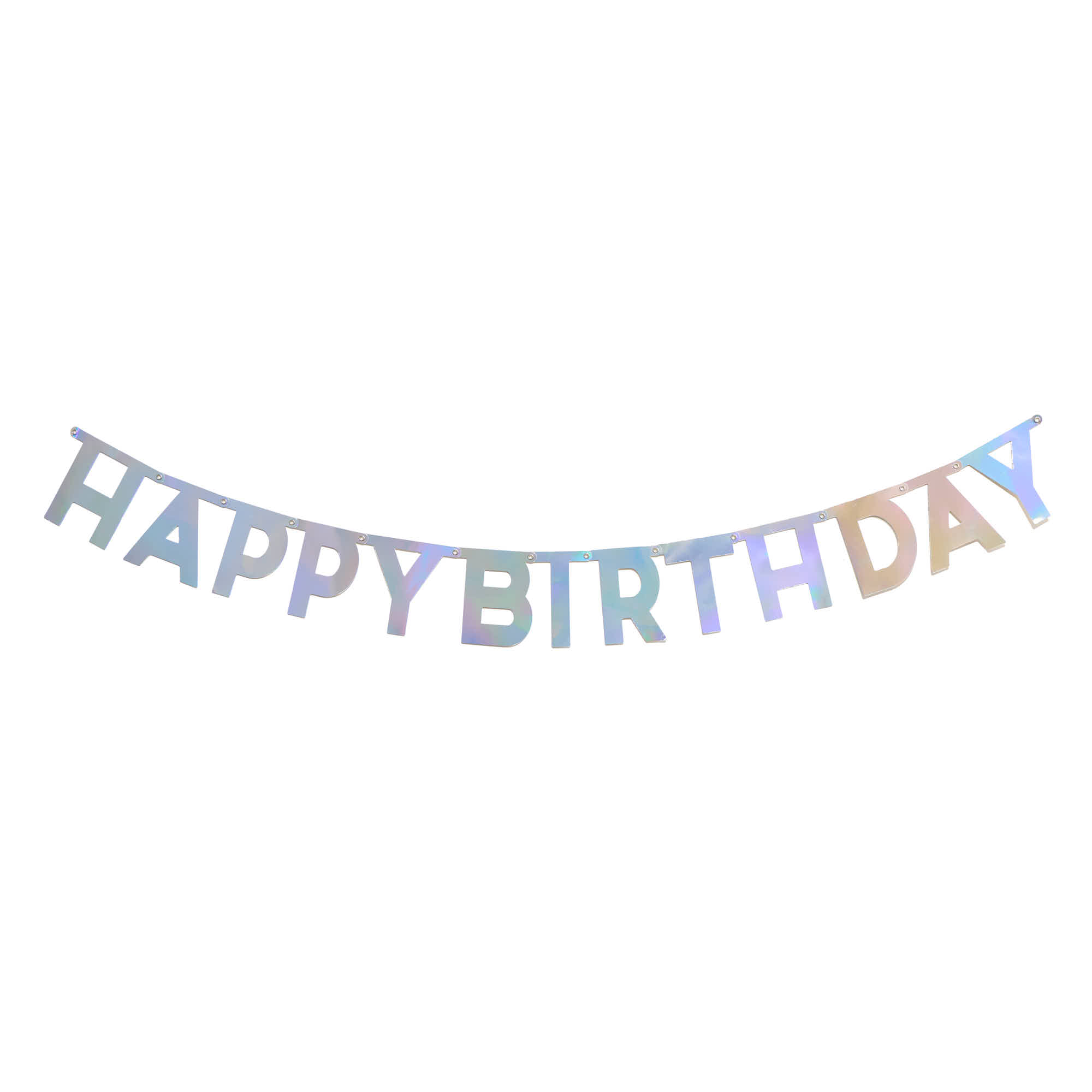 Silver Happy Birthday Letter Banner 