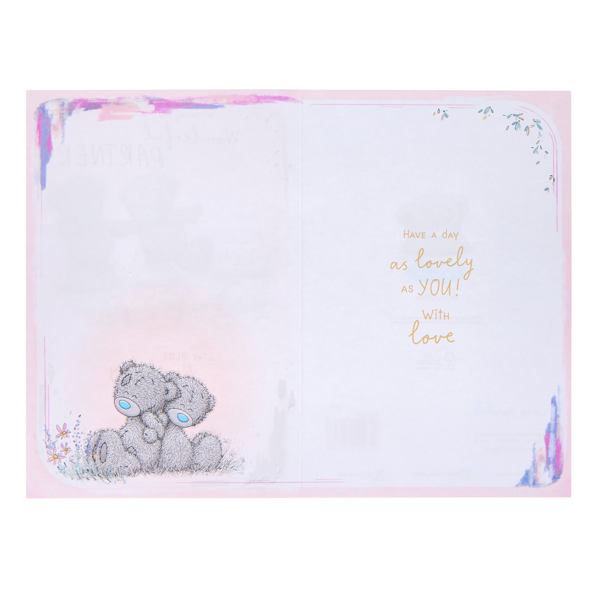 Me To You Tatty Teddy Wonderful Partner Birthday Card