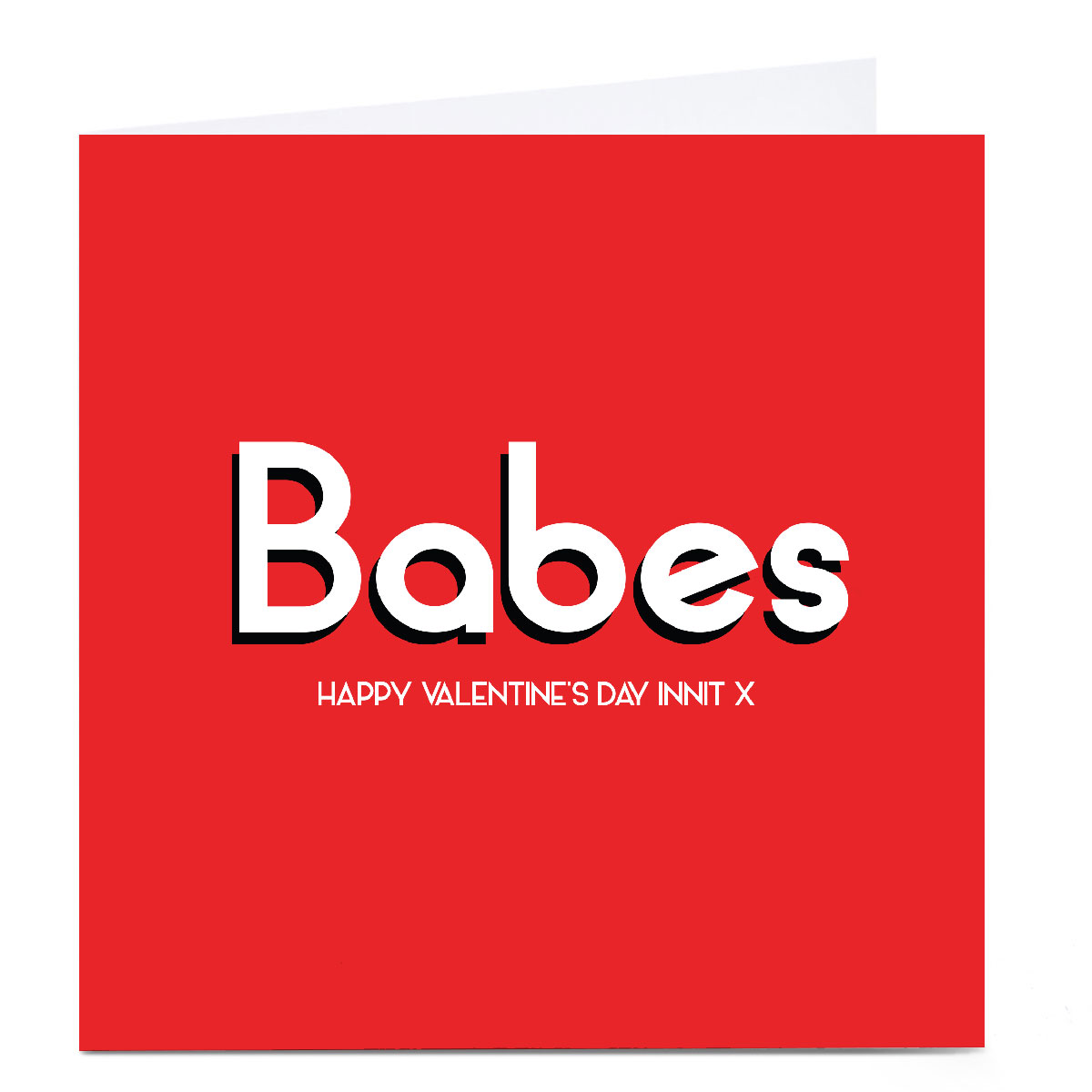 Personalised Streetgreets Valentine's Day Card - Babes Happy Valentine's Day Innit