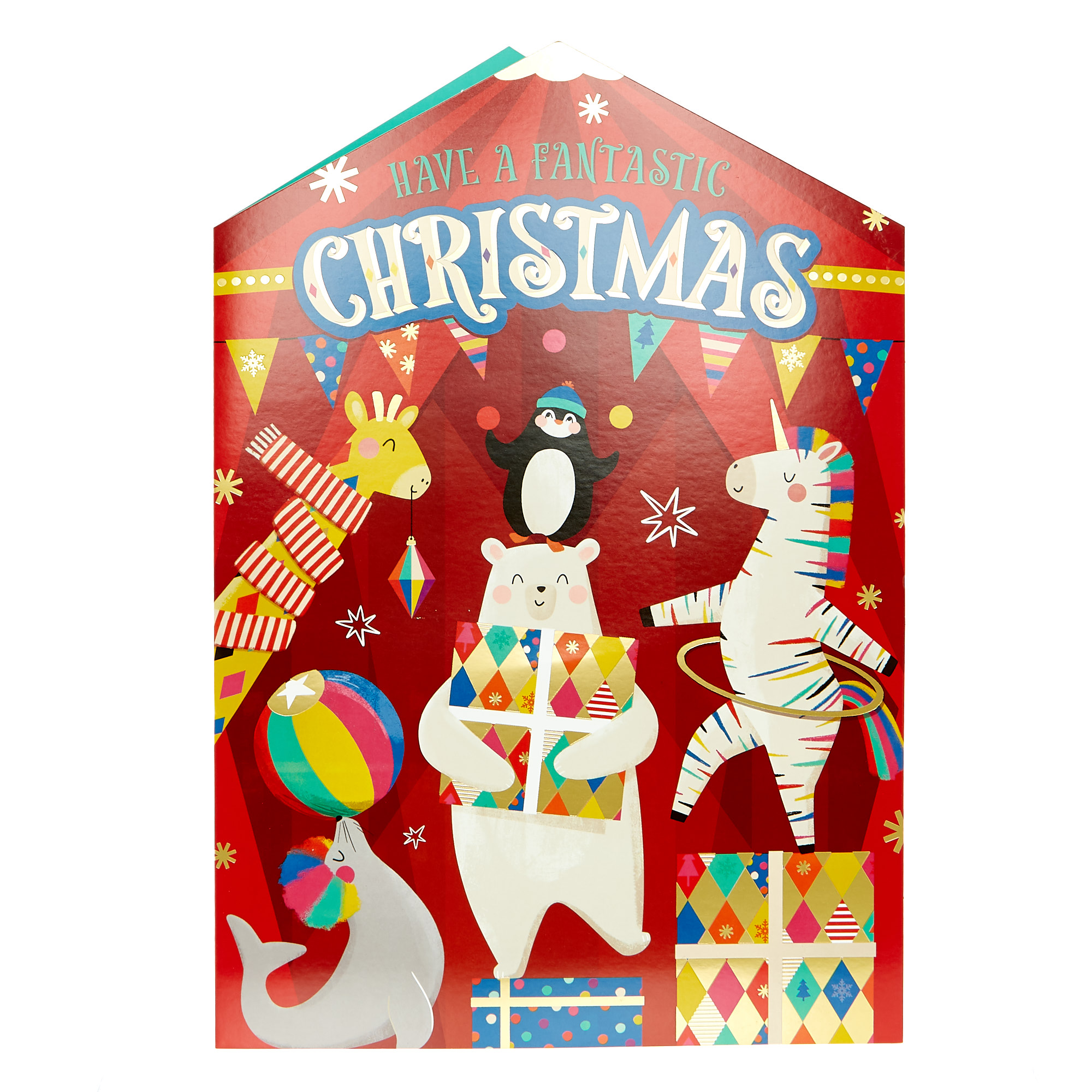 Giant Pop-Out Christmas Card - Festive Carnival