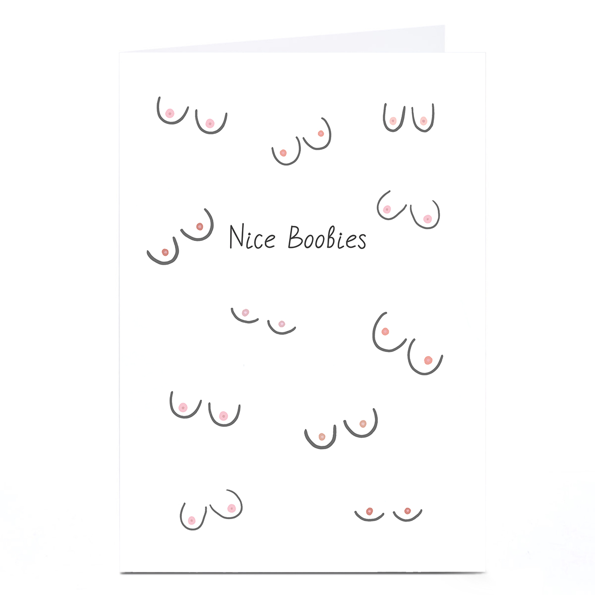 Personalised Ohh Deer Valentine's Day Card - Nice Boobies