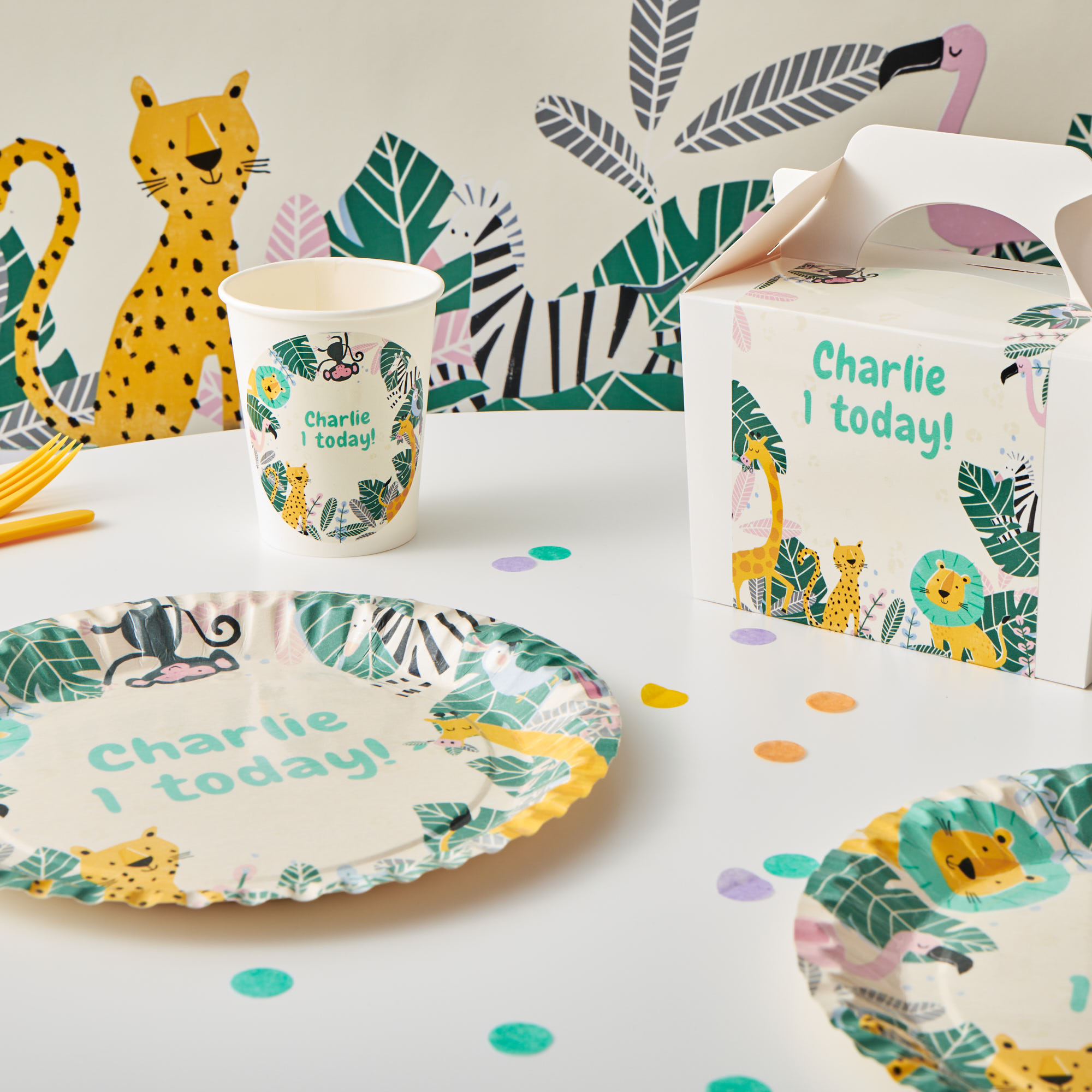 Jungle Animals Personalised Party Cup