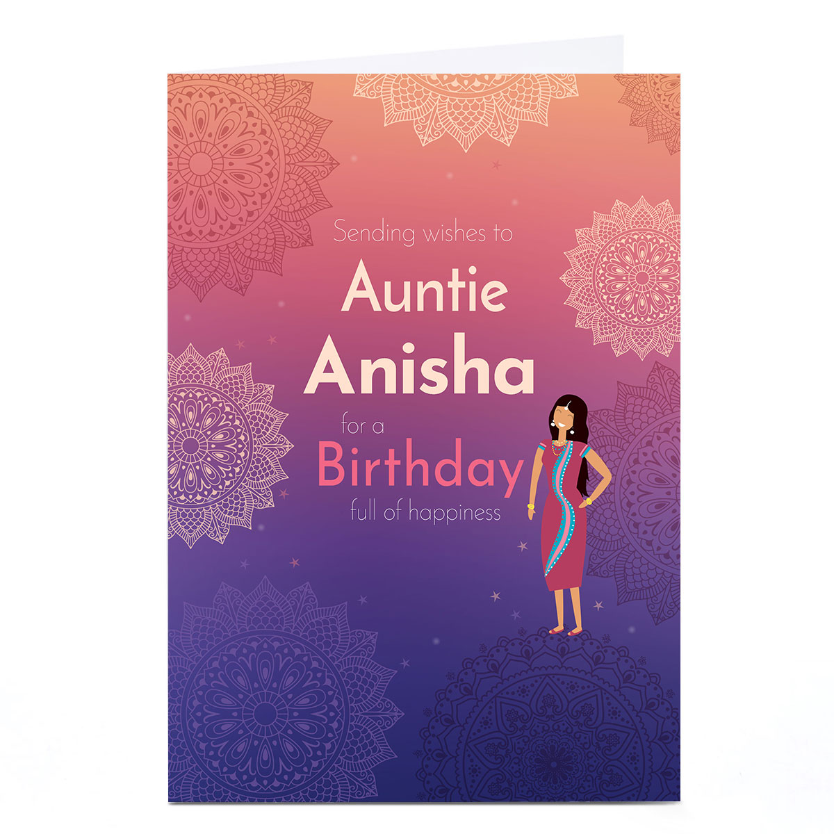 Personalised Birthday Card - Auntie Birthday Full OF Happiness