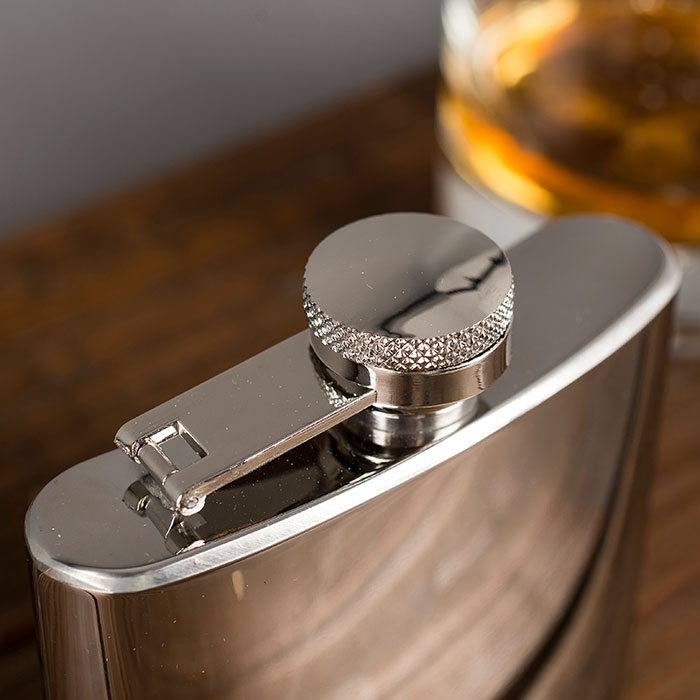 Personalised Engraved Stainless Steel Hip Flask - Initials And Name