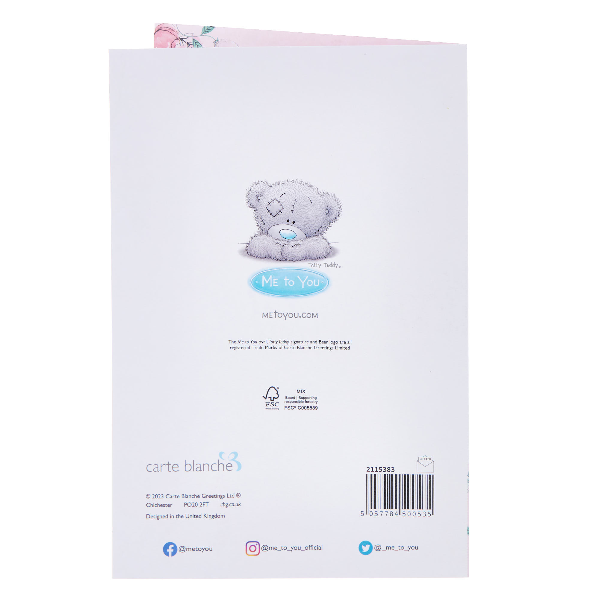 Mum From Daughter Me To You Tatty Teddy Mother's Day Card