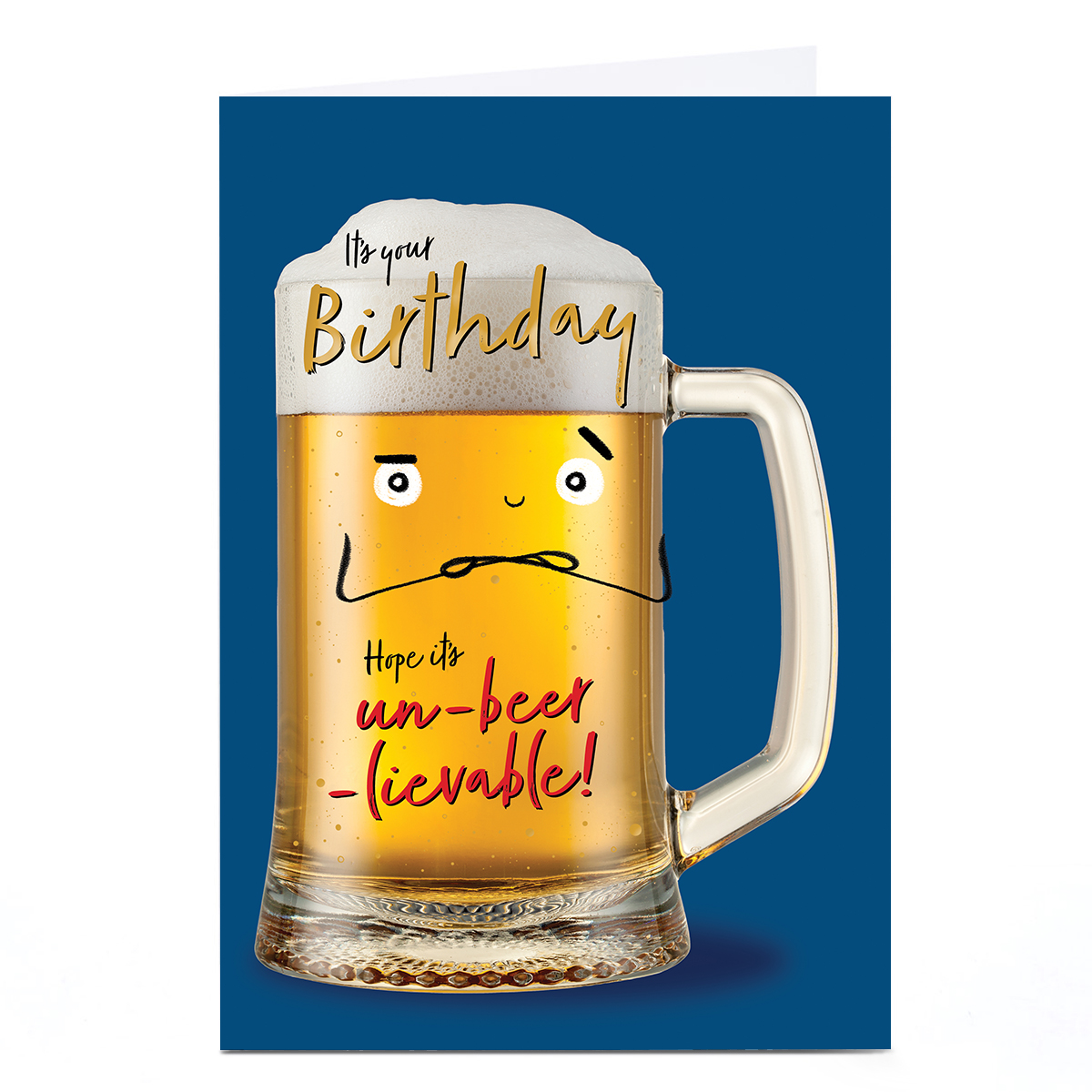 Personalised Birthday Card - Tankard un-beer-lievable