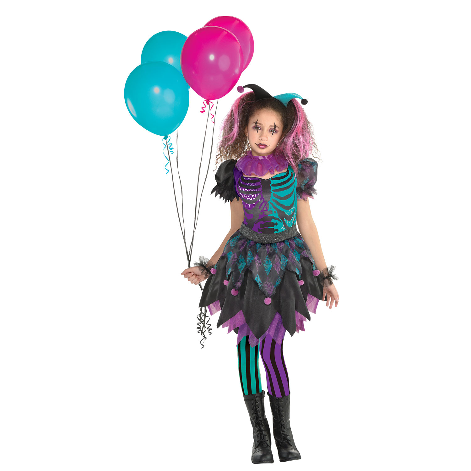 Haunted Harlequin Children's Fancy Dress Costume