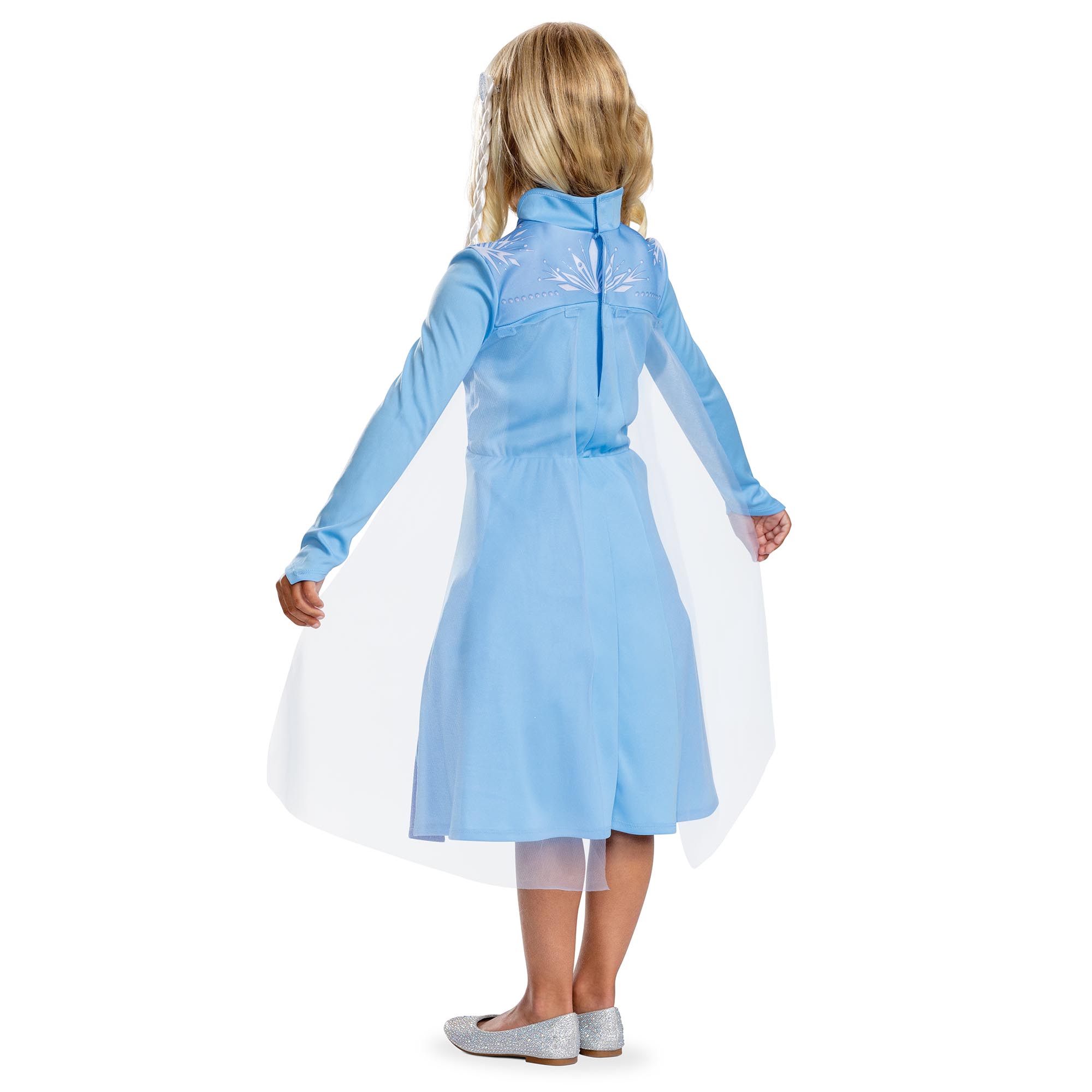 Elsa Frozen 2 Dress & Braid Children's Fancy Dress Costume