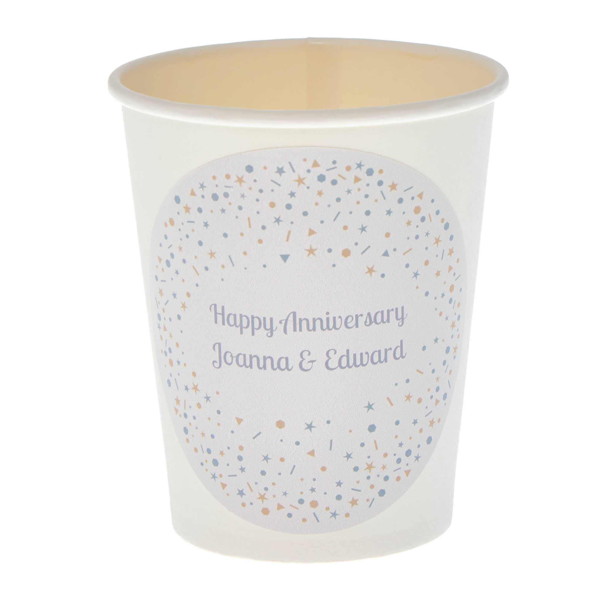 Star Confetti Personalised Party Cup