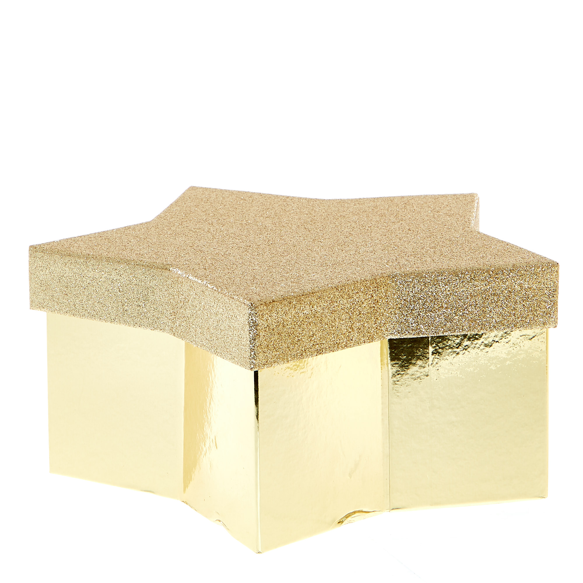 Gold Star-Shaped Gift Boxes - Set Of 3