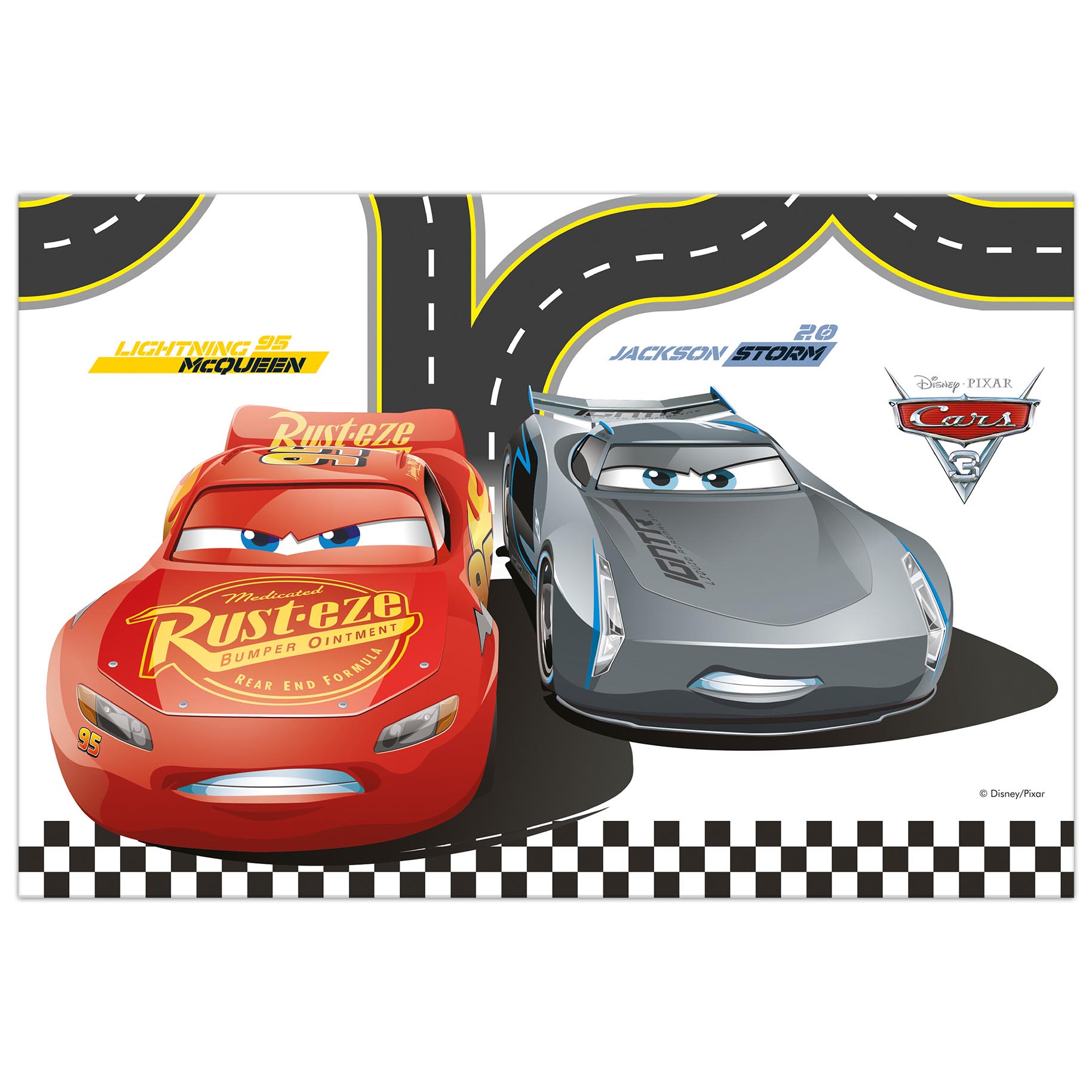 Cars 3 Party Tableware & Decorations Bundle - 16 Guests