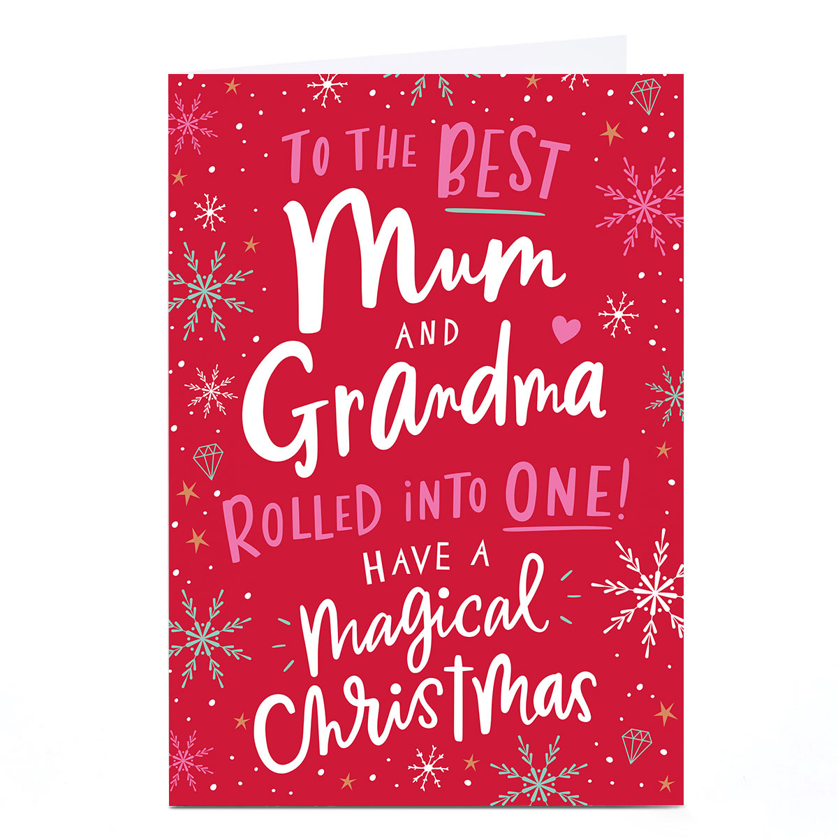 Personalised Ebony Newton Christmas Card - The Best Mum and Grandma