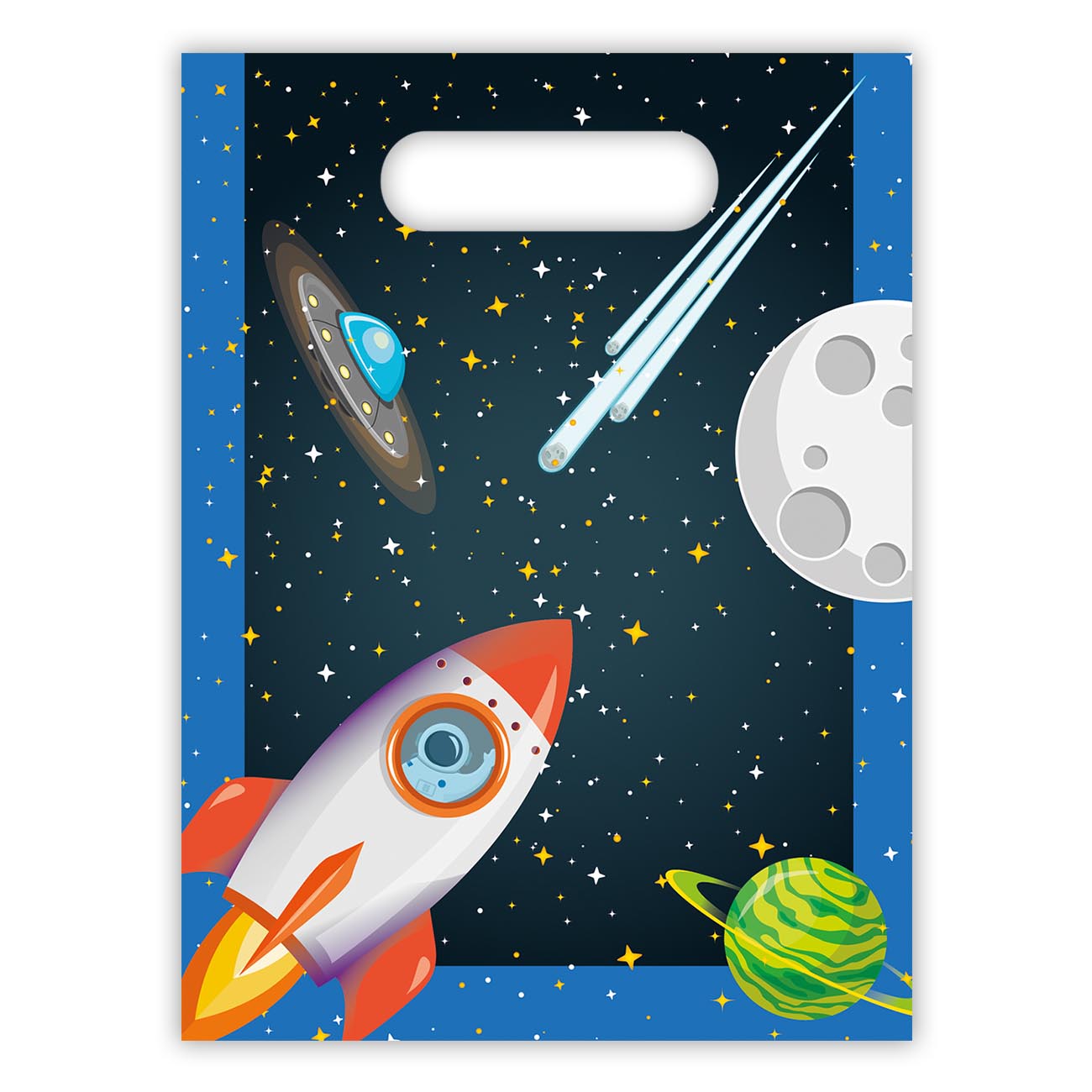 Rocket Space Party Tableware & Decorations Bundle - 16 Guests