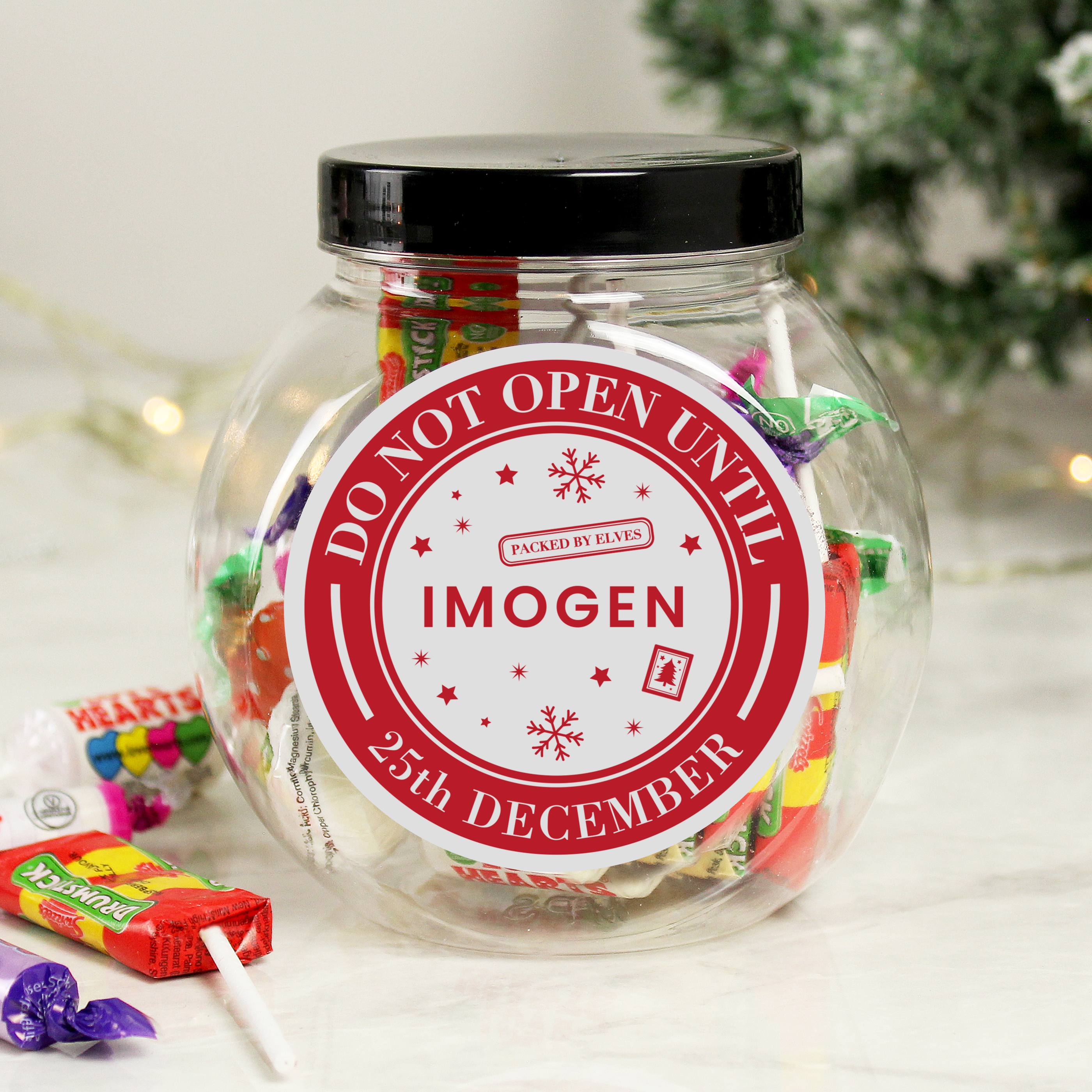 Personalised Christmas Sweet Jar