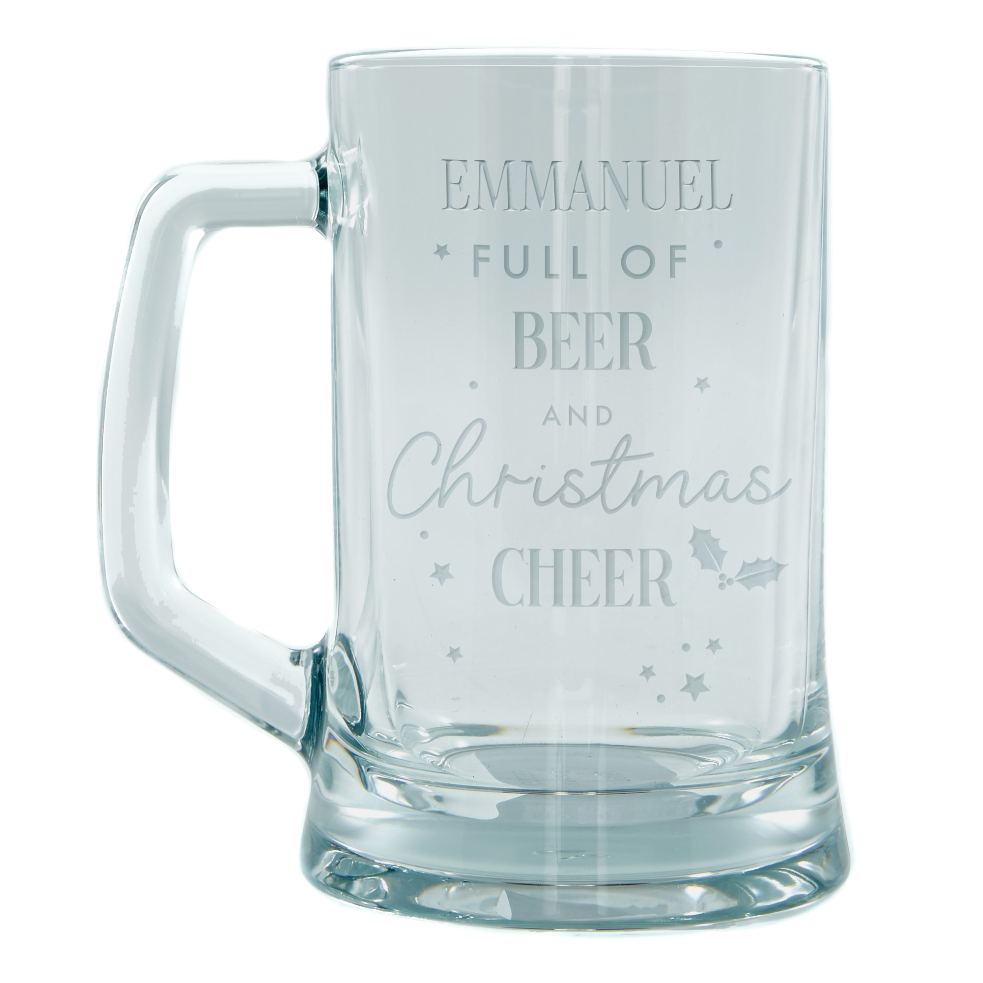 Personalised Christmas Pint Tankard - Full of Cheer