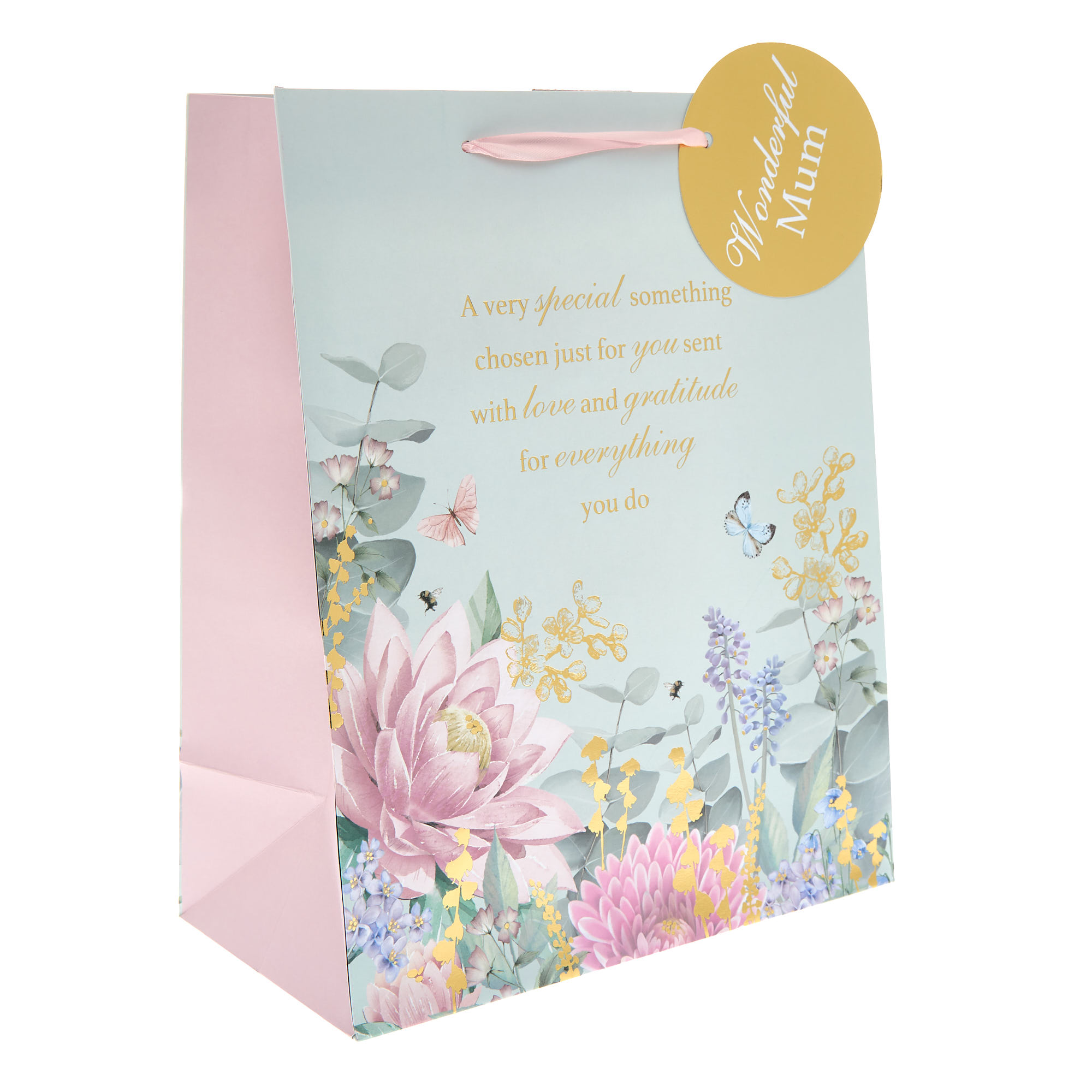 Wonderful Mum Sentiment Large Portrait Gift Bag