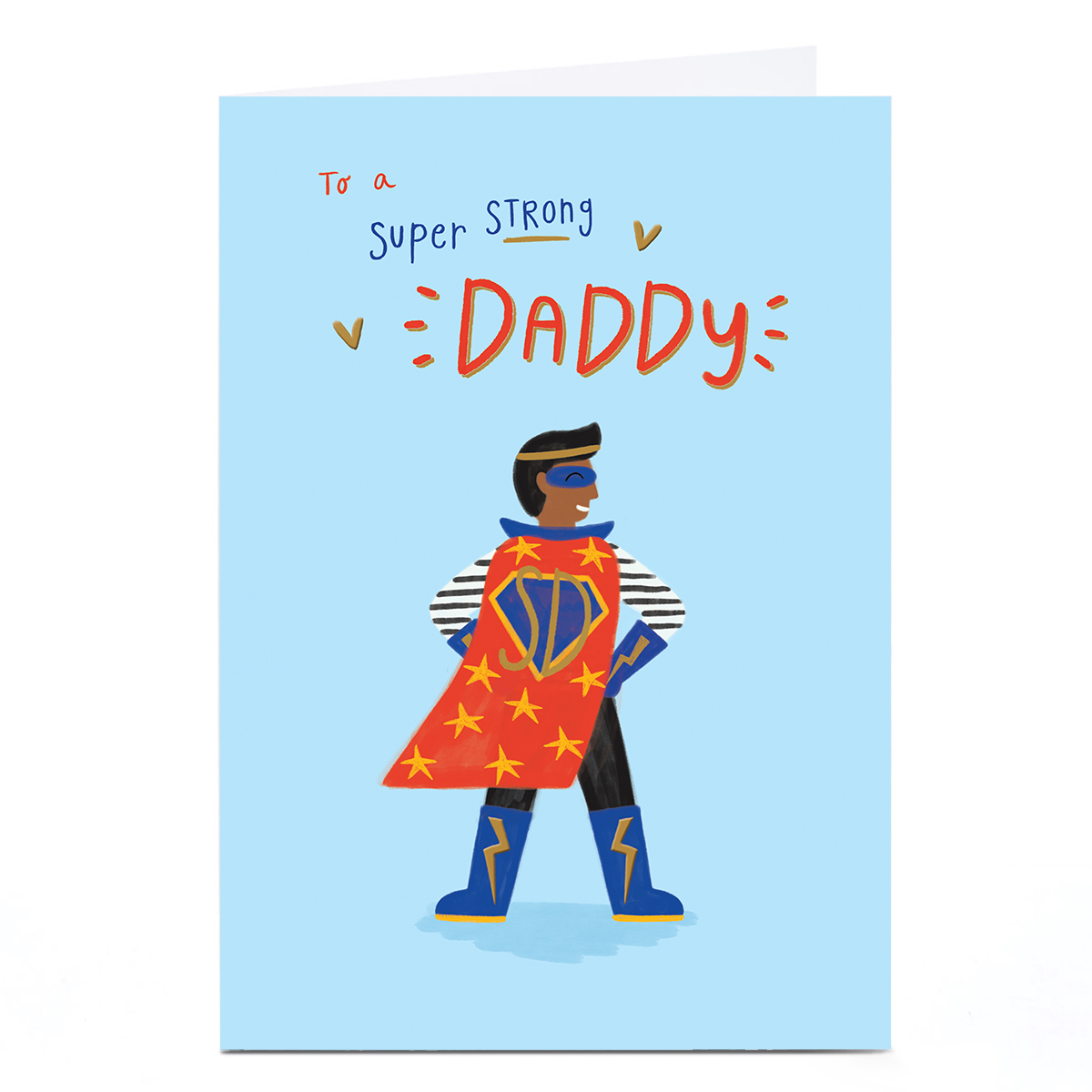 Personalised Birthday Card - Super Strong Superhero, Daddy