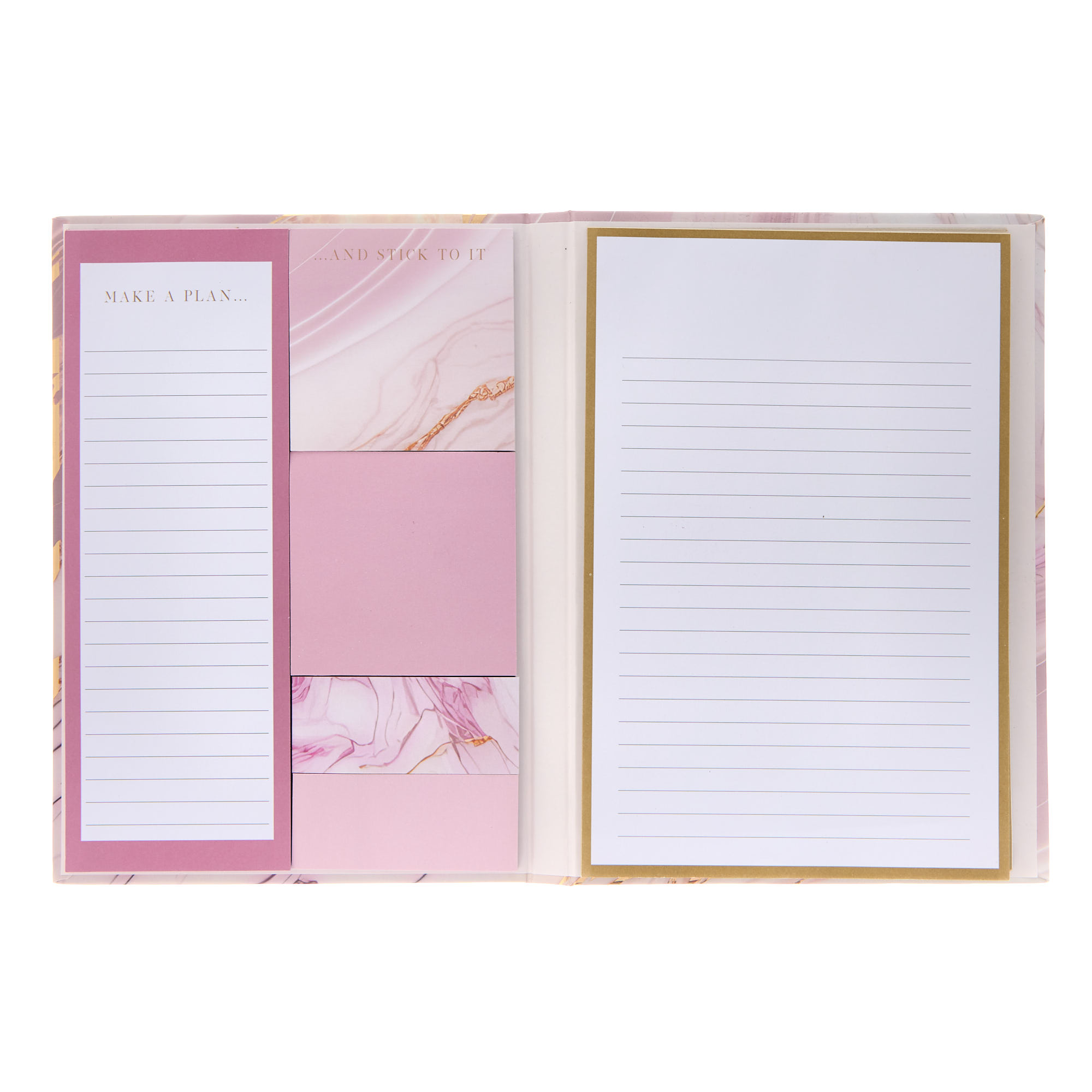 Rose Quartz List Pad & Sticky Notes Set