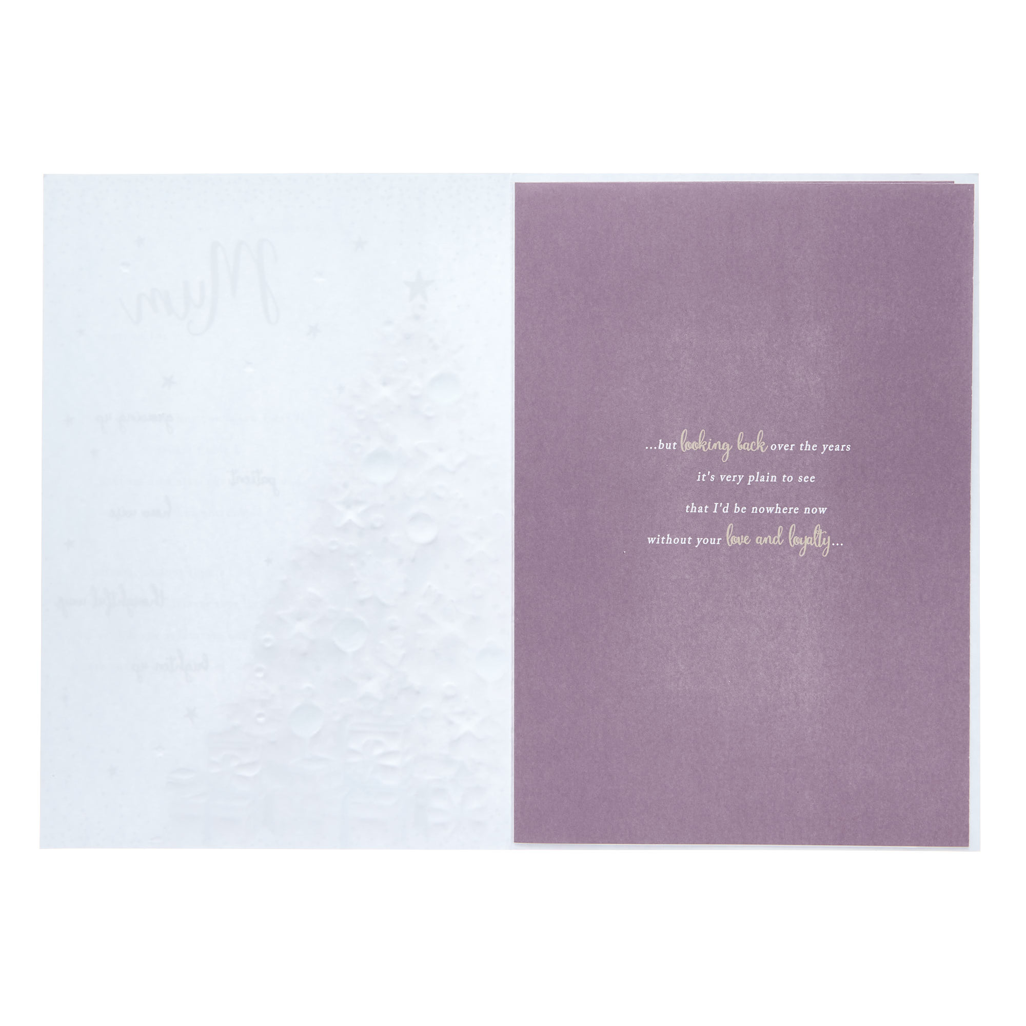 Mum Purple Tree Christmas Card