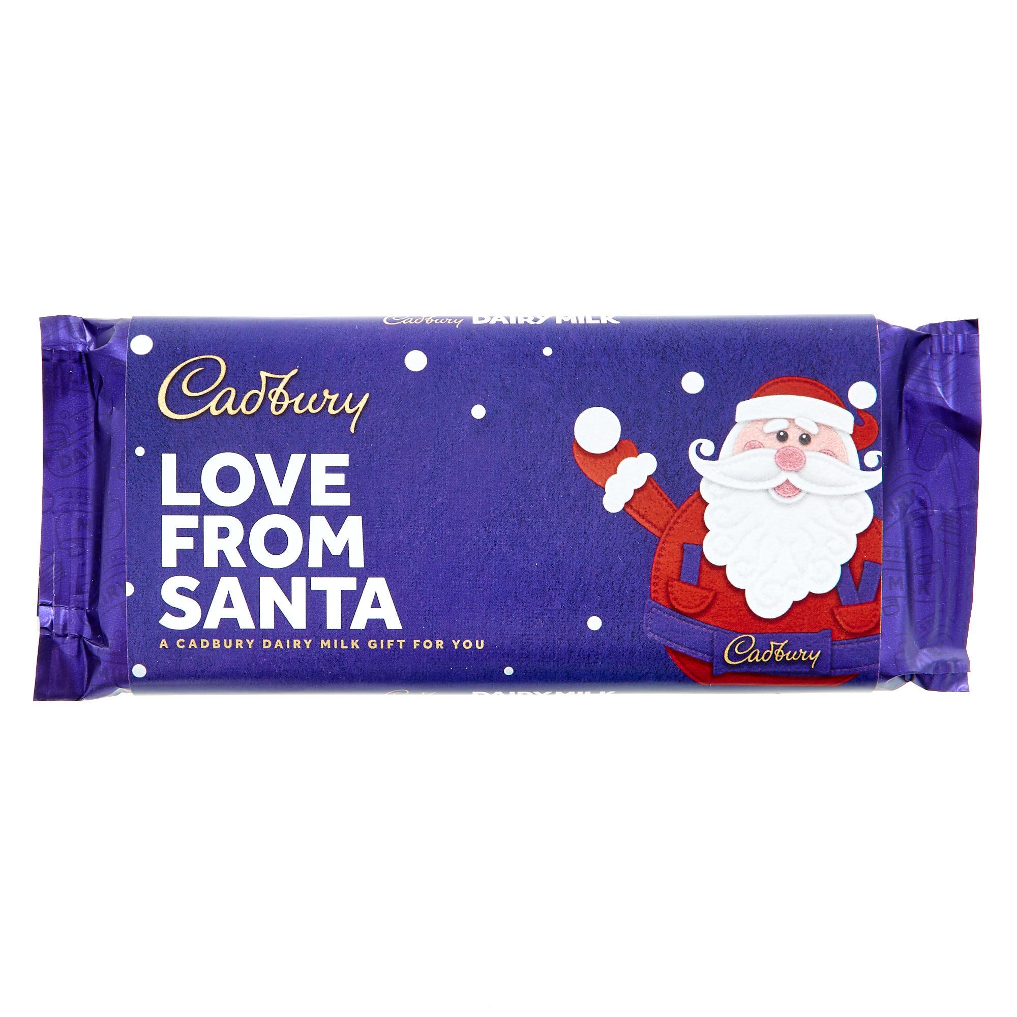 110g Cadbury Dairy Milk Chocolate Bar Love From Santa