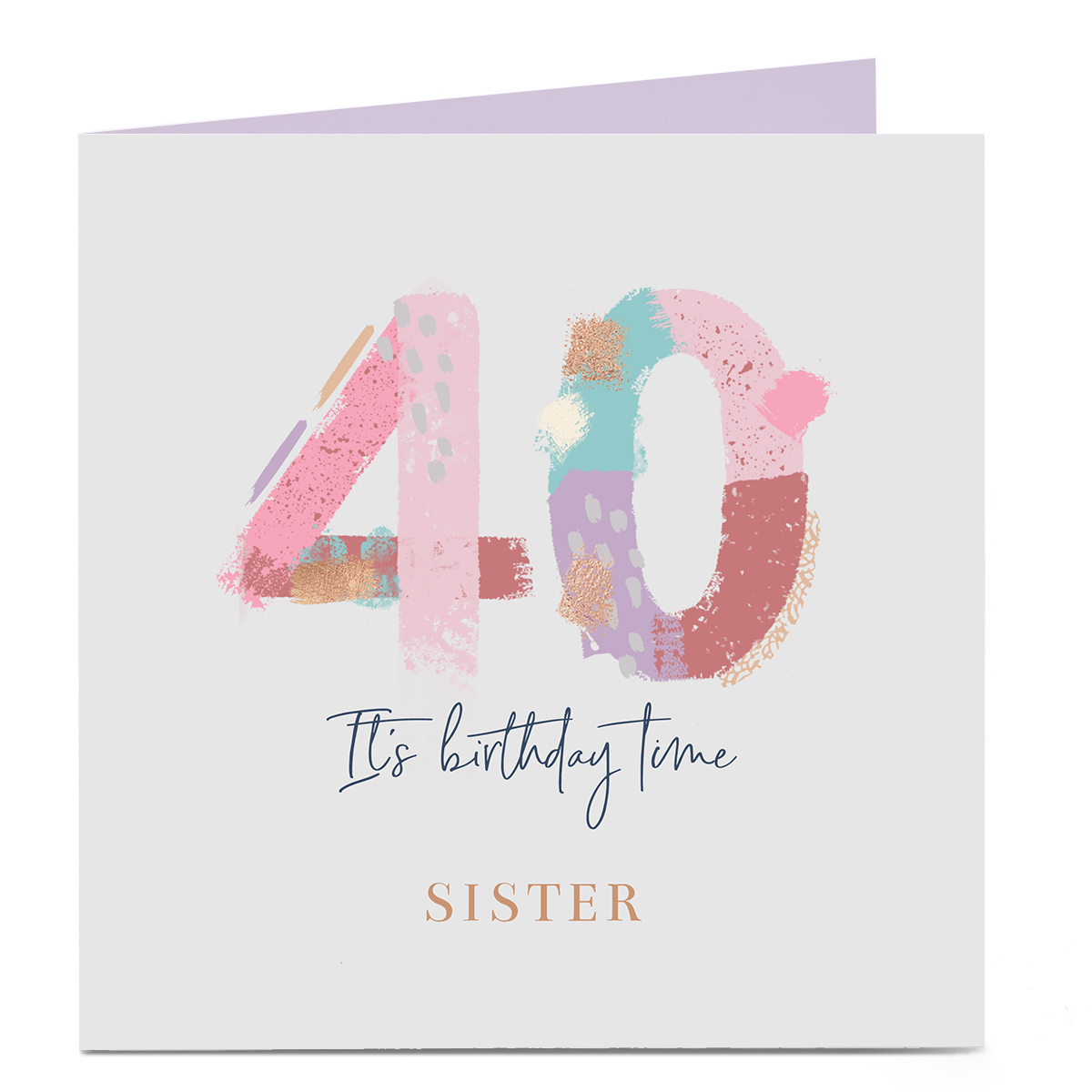 Buy Personalised 40th Birthday Card - It's Birthday Time! for GBP 3.29 ...