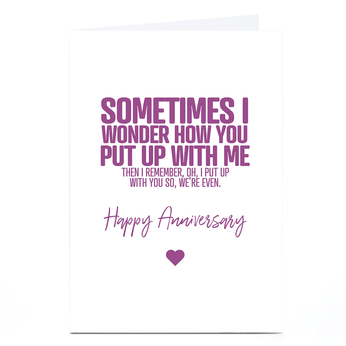 Buy Personalised Punk Cards Anniversary Card - Sometimes I Wonder for ...