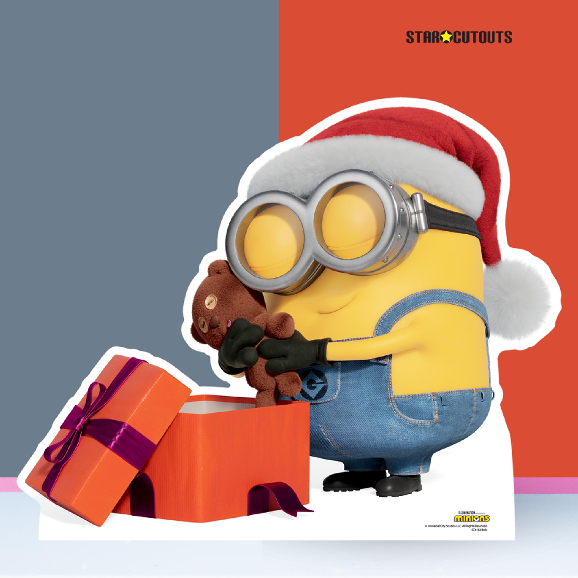 Minion Bob Christmas Cardboard Cutout 