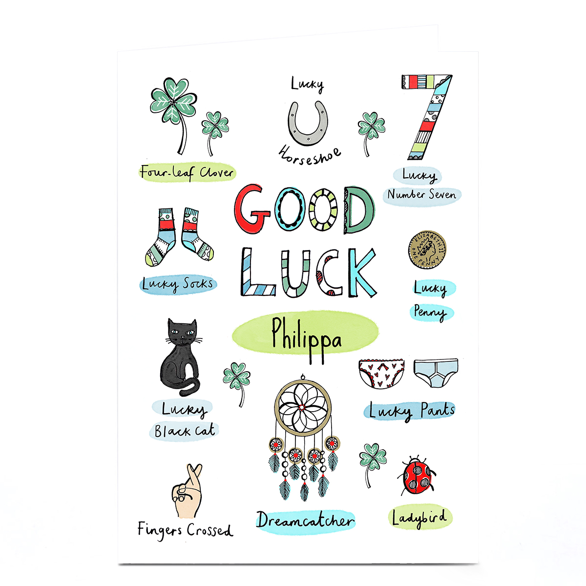 Buy Personalised Good Luck Card Lucky Charms For GBP 1 79 Card 