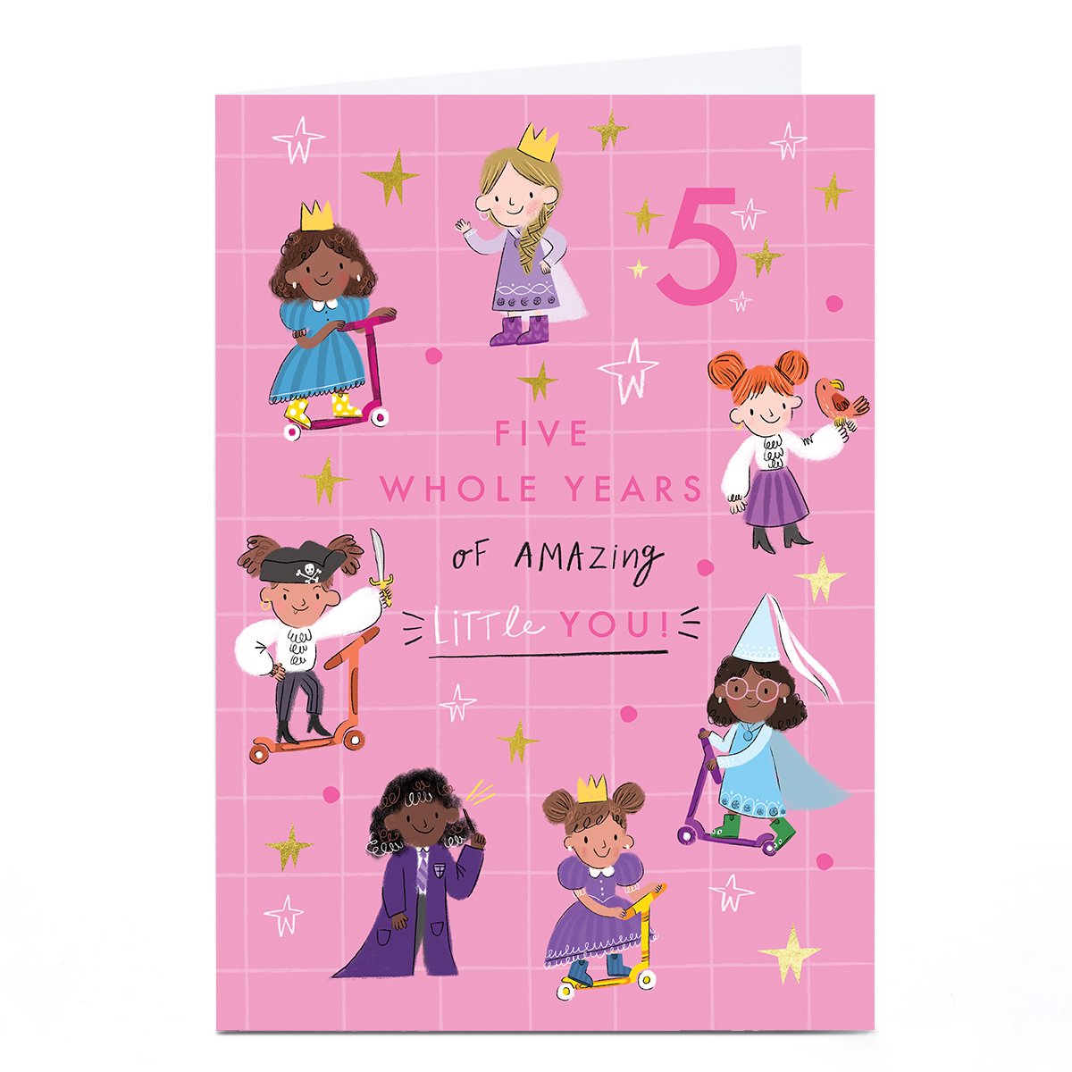 Personalised 5th Birthday Card - 5 Whole Years if Amazing Little You