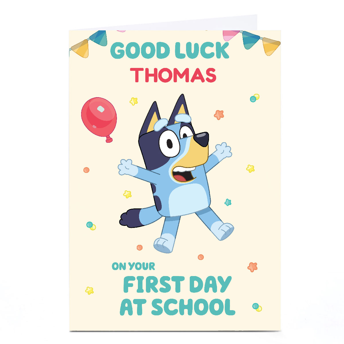 Personalised Bluey Card - First Day At School