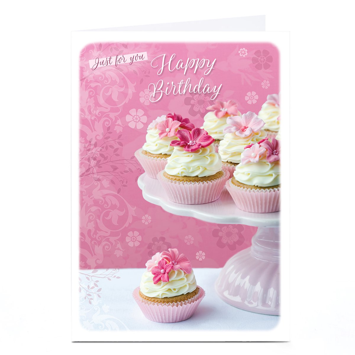 Personalised Birthday Card - Pink Cupcakes