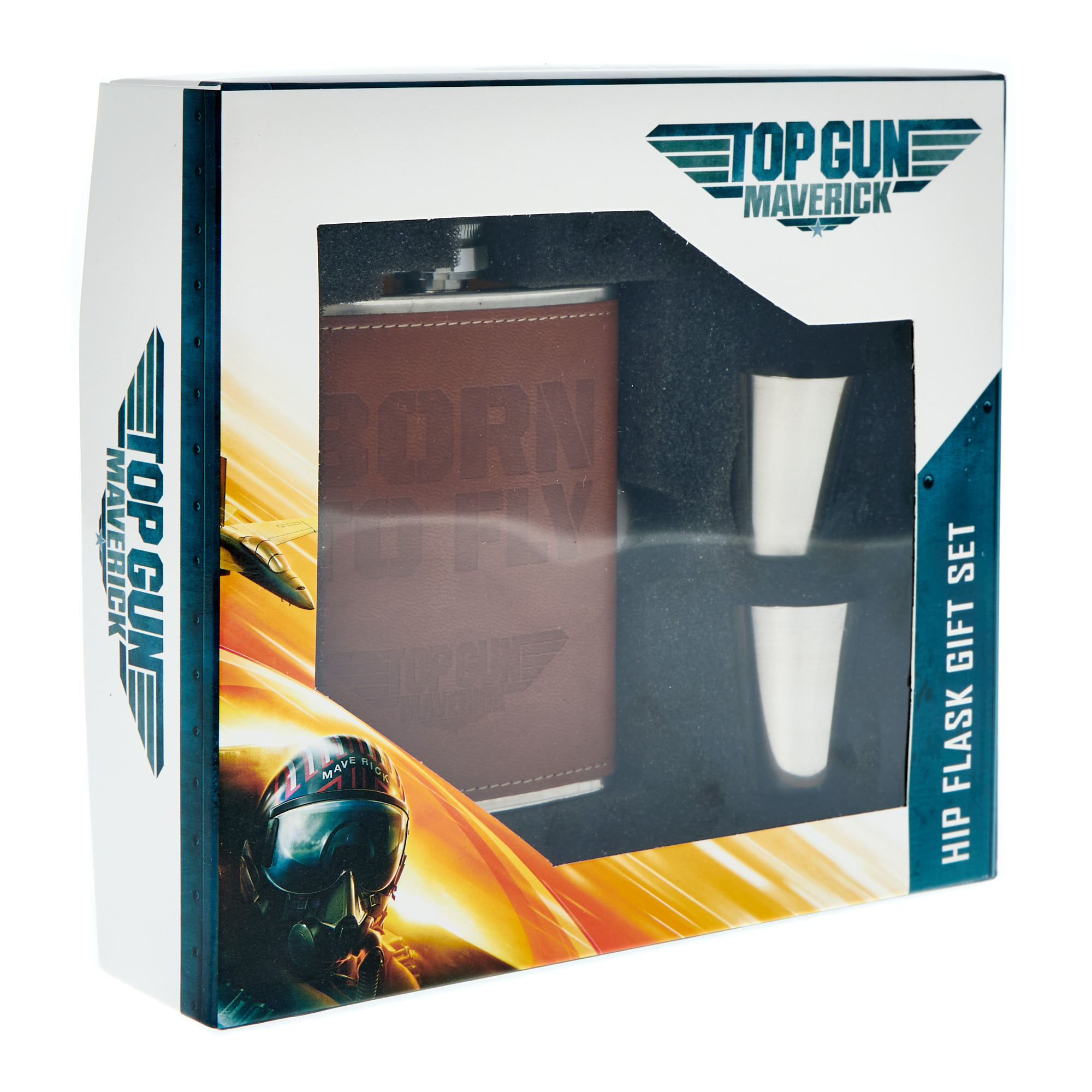 Top Gun Hip Flask & Shots Gift Set