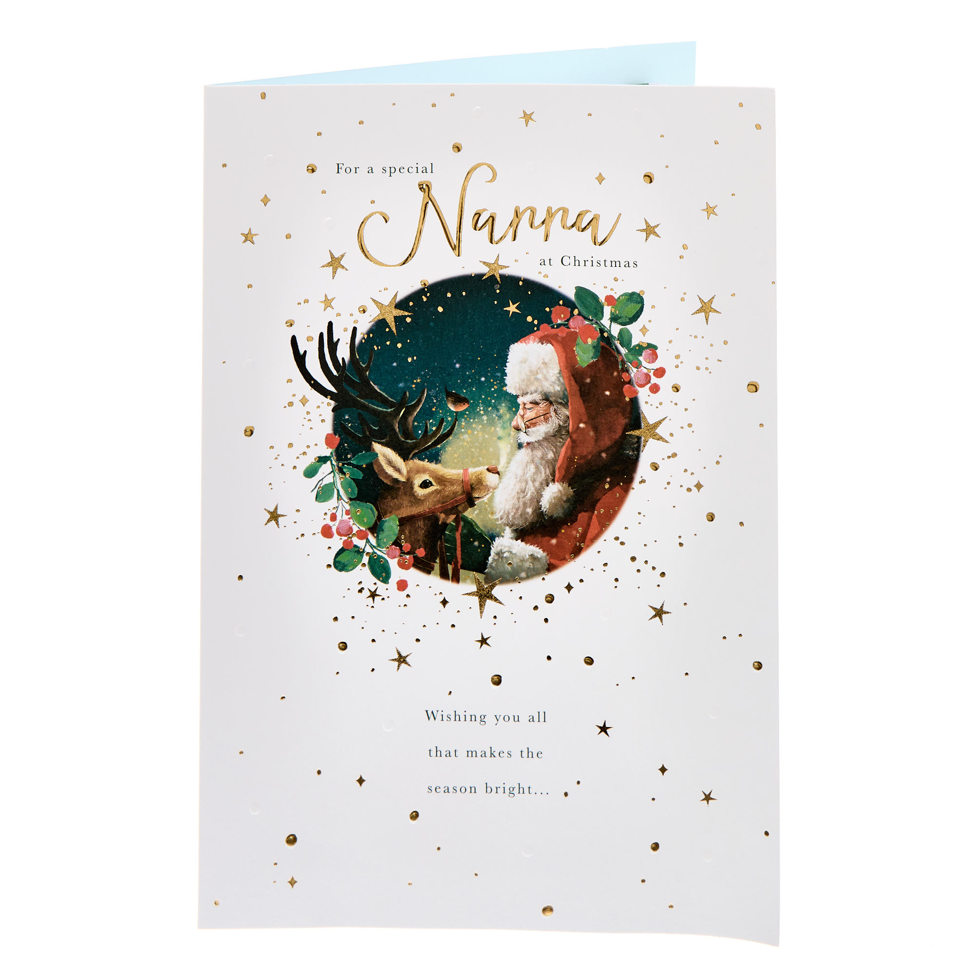 Nanna Traditional Santa Christmas Card