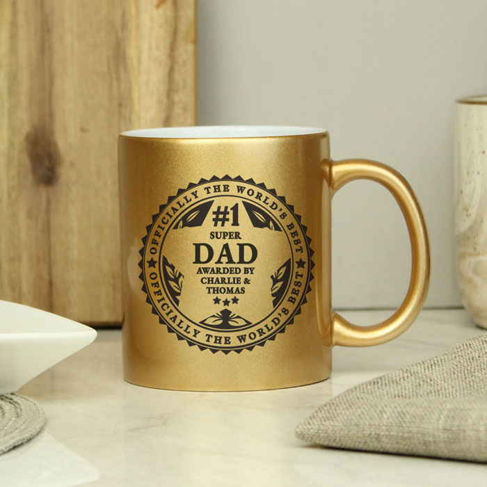 Personalised Gold Mug, World's Best 