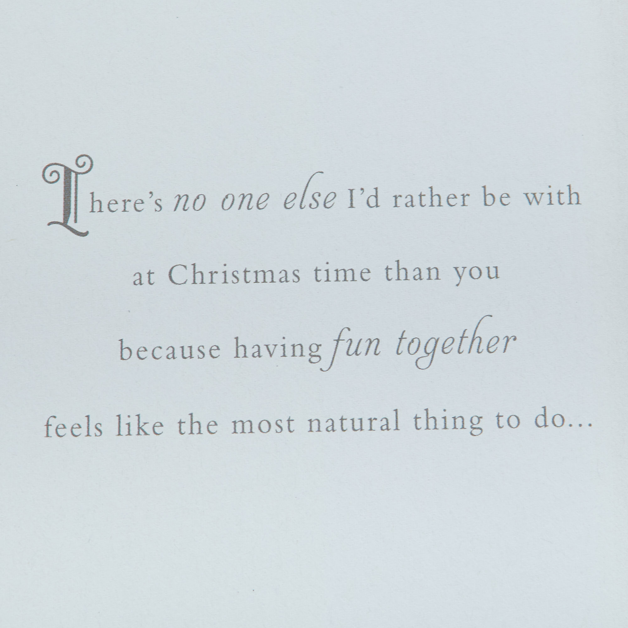 Christmas Card - One I Love, Traditional Christmas Verse