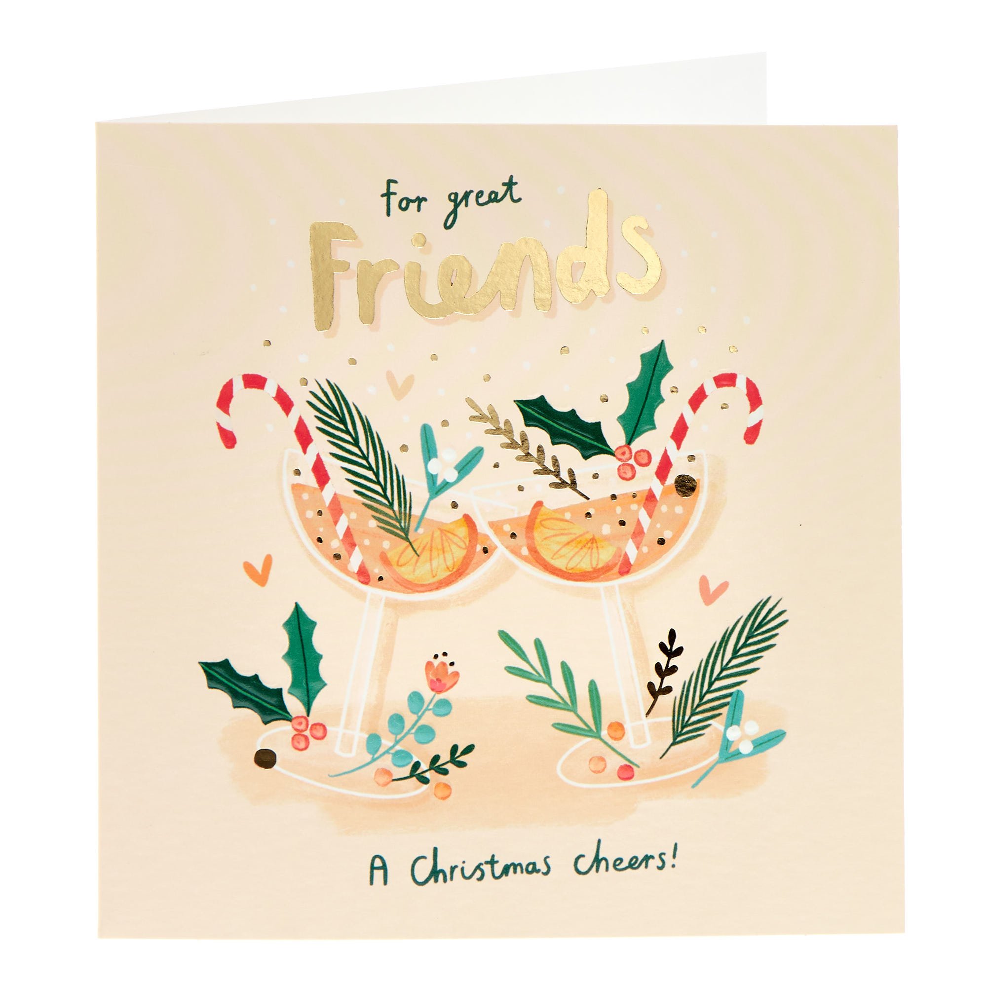 Friends Cocktails & Cheer Christmas Card