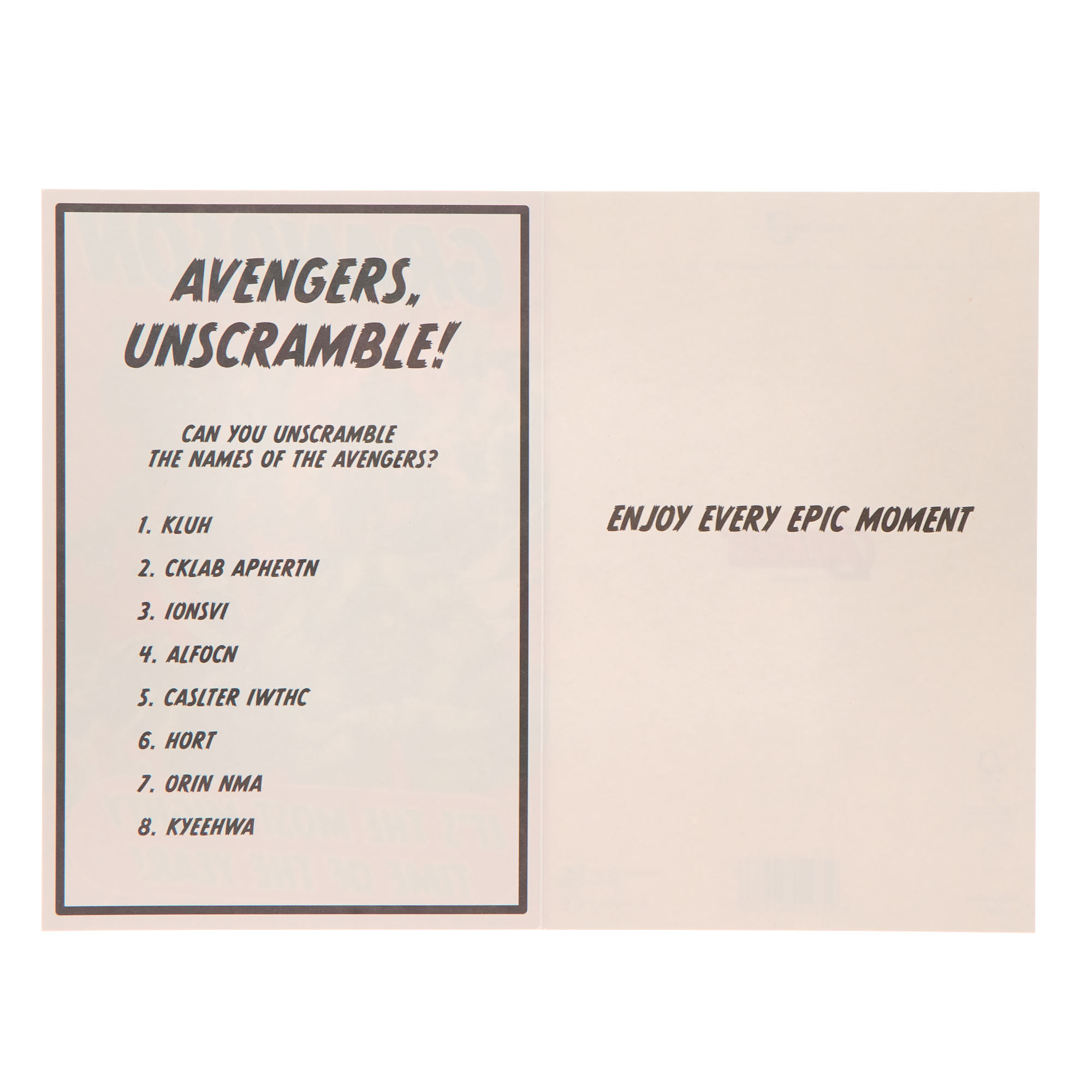 Marvel Avengers Grandson Mighty Time Christmas Card