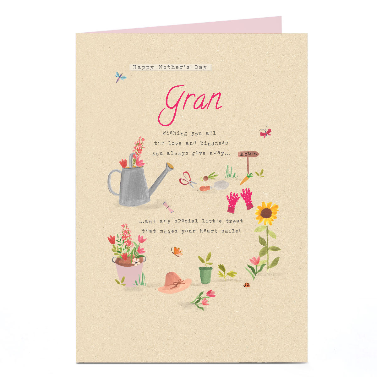 Personalised Mother's Day Card - Gardening Items Gran