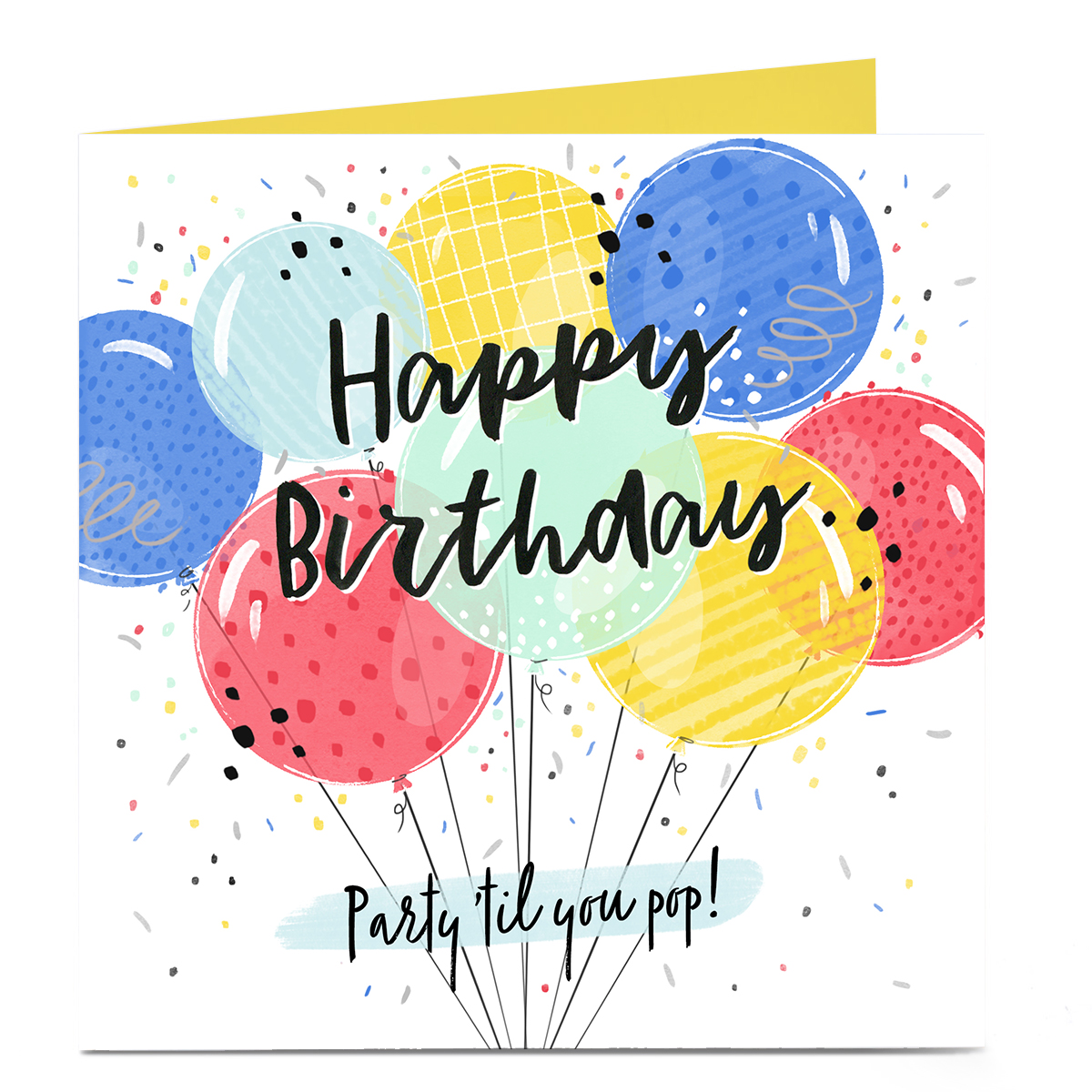 Buy Personalised Charity Birthday Card - Party 'Til You Pop for GBP 3. ...