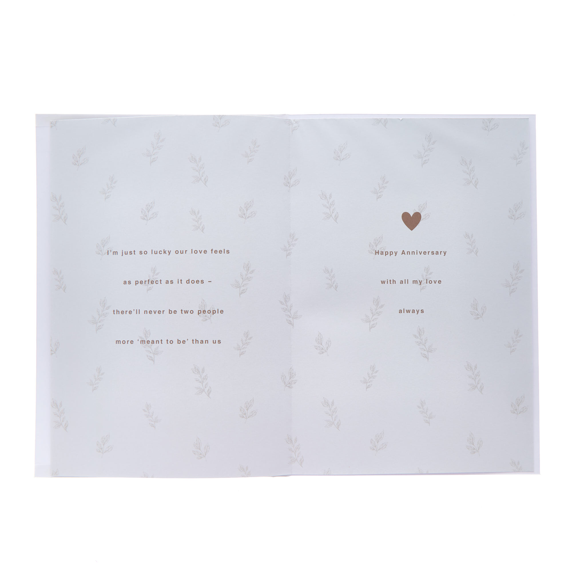 Husband Bronze Leaves Wedding Anniversary Card