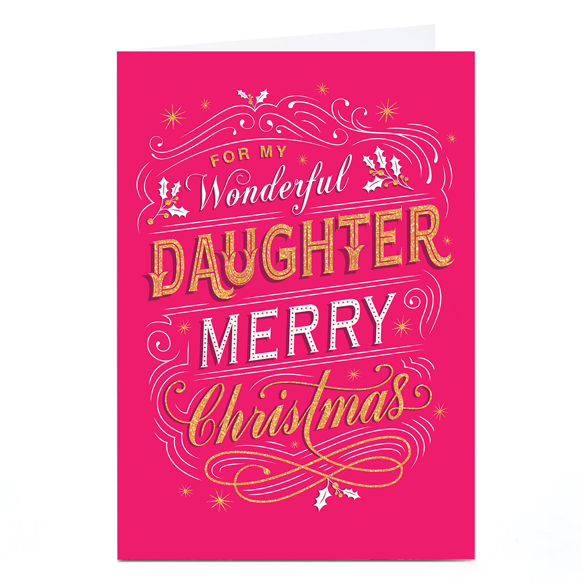 Personalised Dalia Clark Christmas Card - Wonderful Daughter