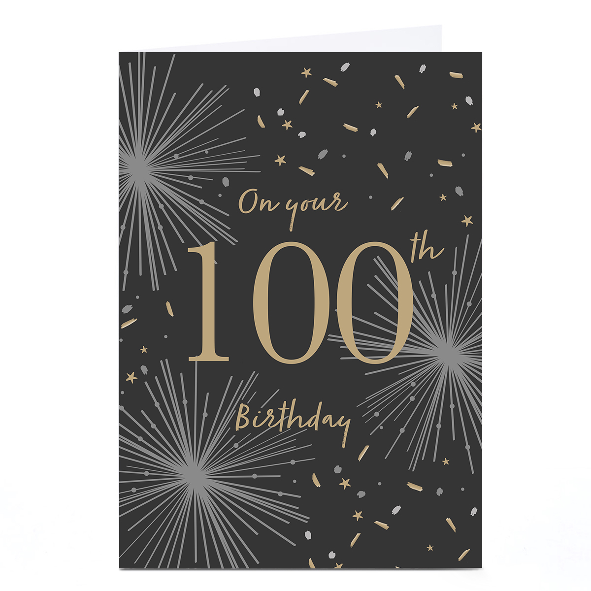 Personalised 100th Birthday Card - On Your 100th Fireworks