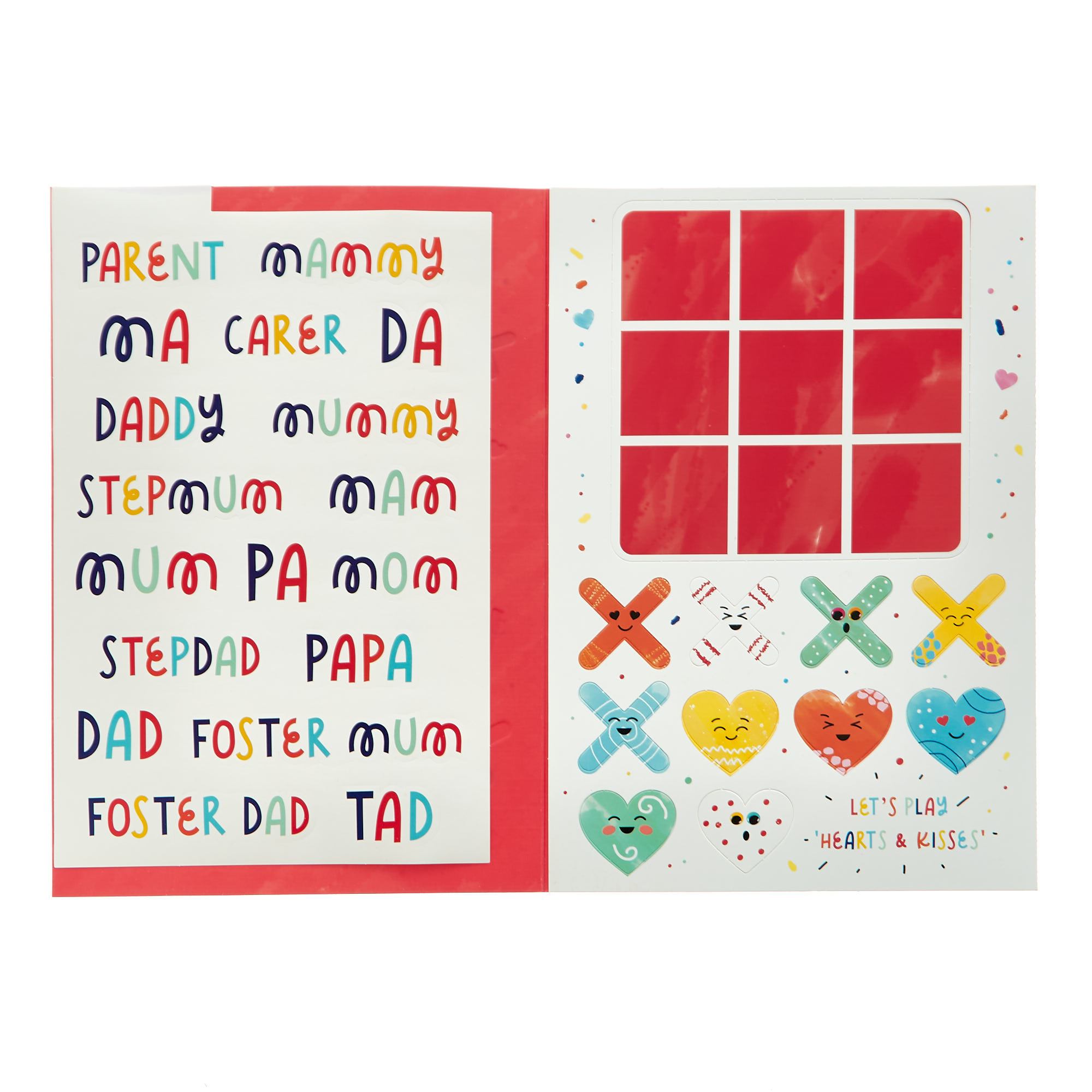 Valentine's Day Card - Parent With Stickers & Game