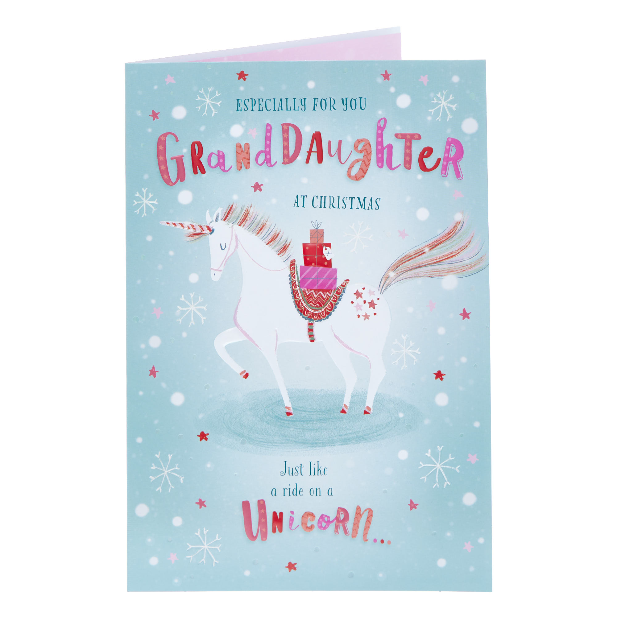 Granddaughter Unicorn Christmas Card