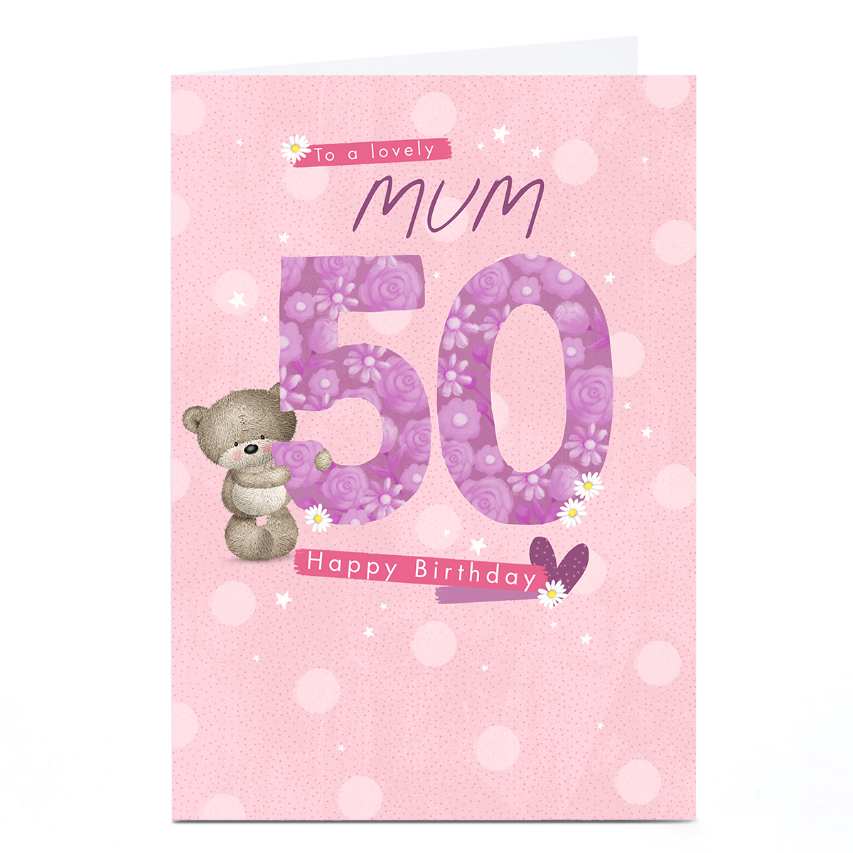 Personalised Hugs 50th Birthday Card - To A Lovely...