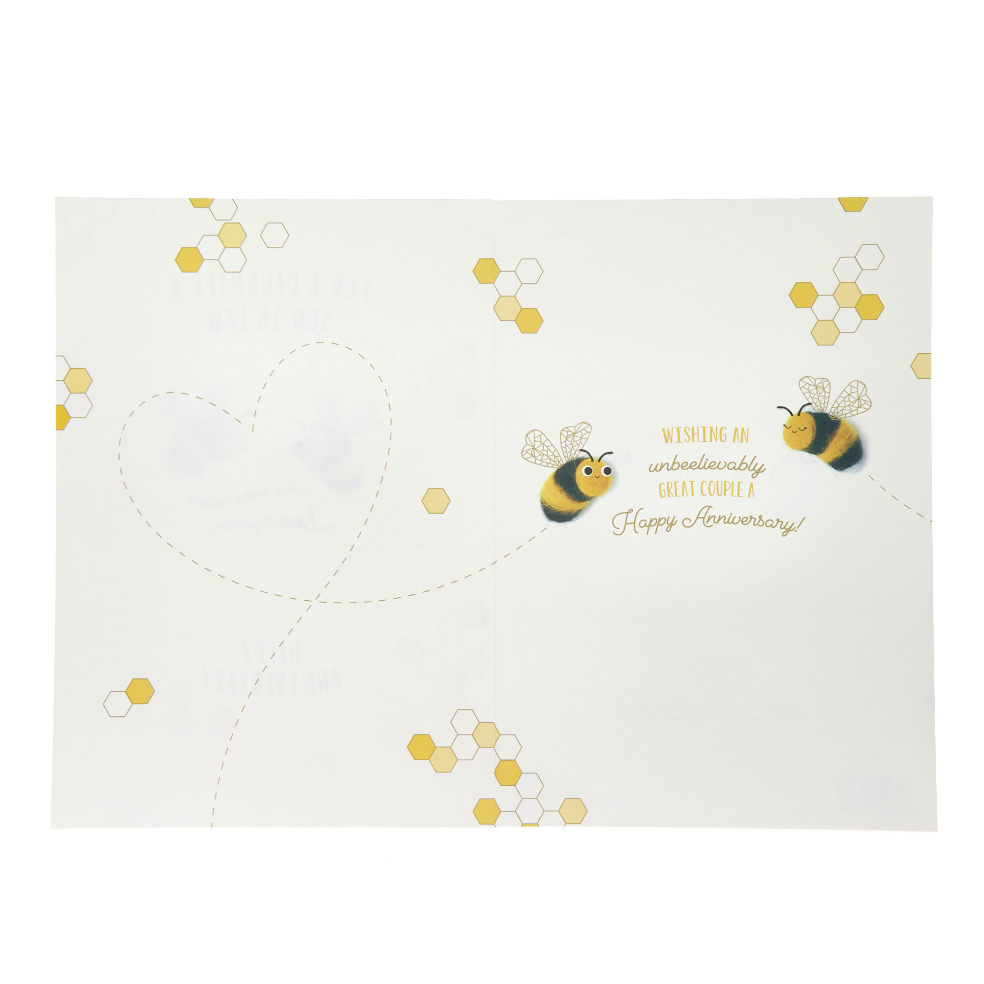 Daughter & Son in Law Bees Wedding Anniversary Card