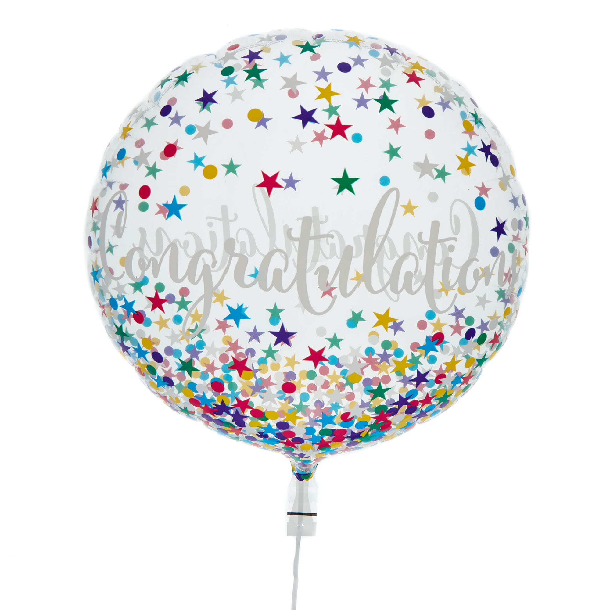 22-Inch Congratulations Confetti Bubble Balloon - DELIVERED INFLATED!