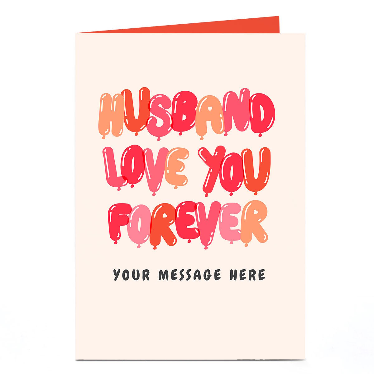 Personalised Valentine's Day Card - Love You Forever Balloons